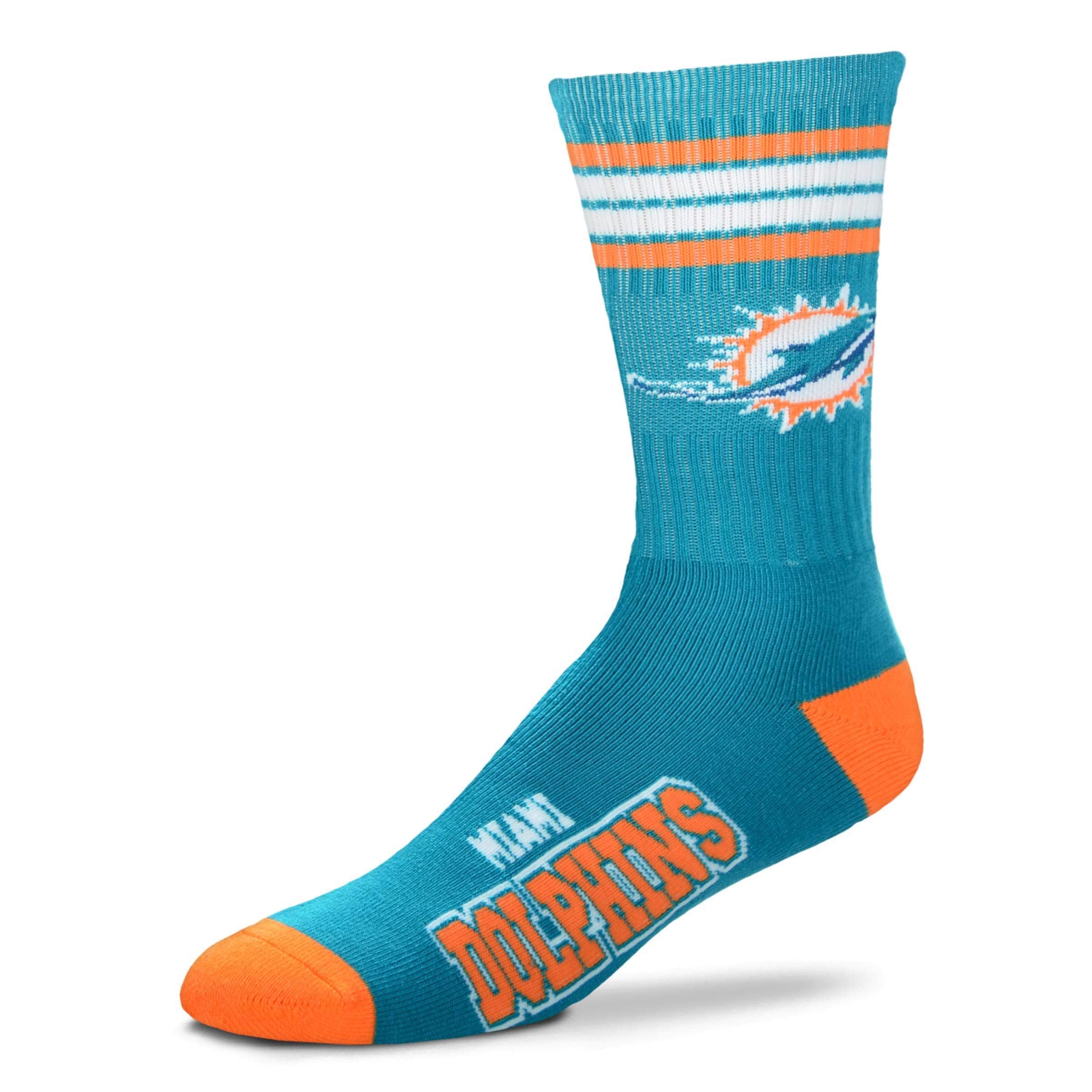 For Bare FeetFBF NFL unisex-adult 4 Stripe Deuce Crew