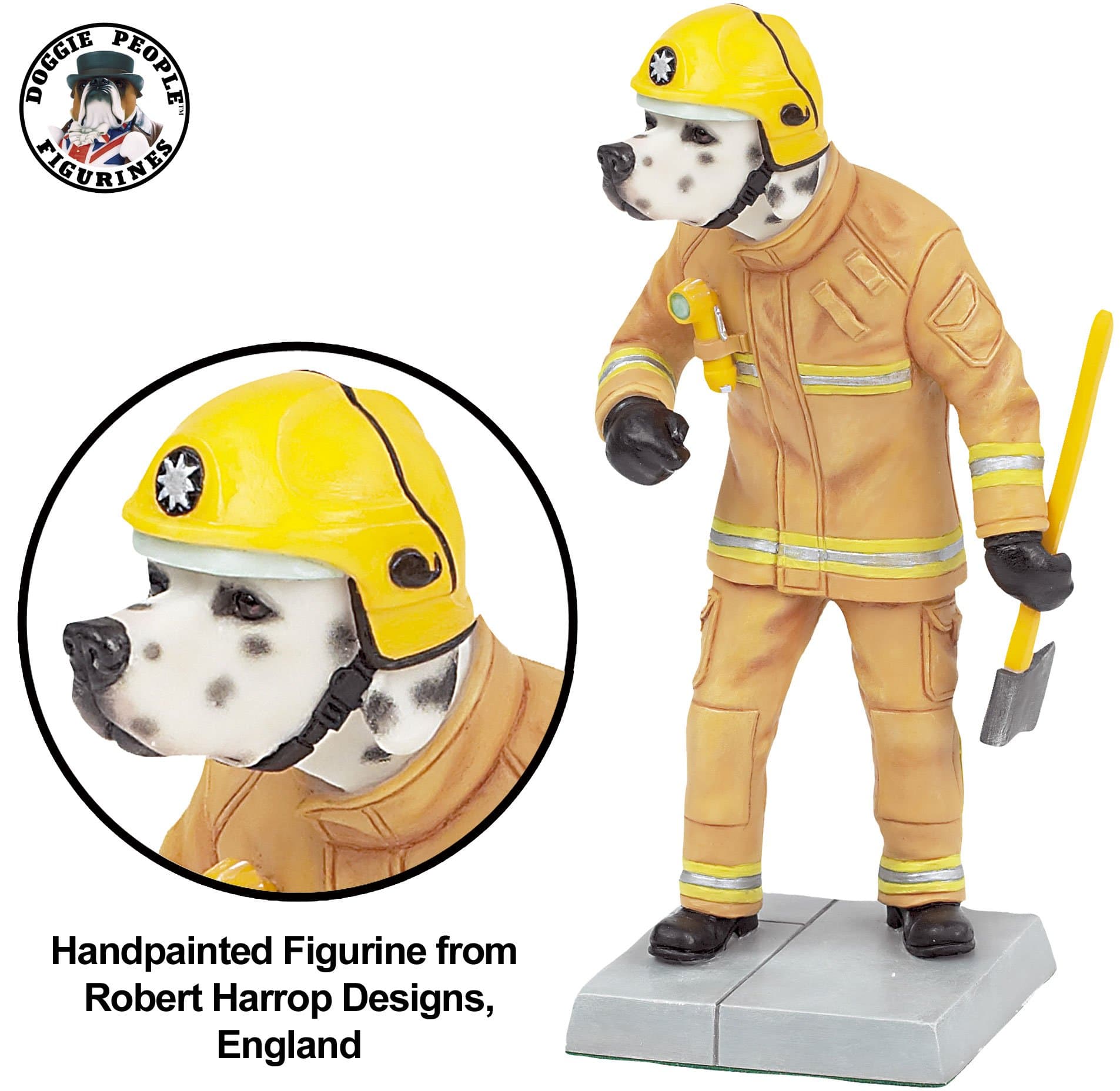Dalmation Fire Fighter (Fireman) - Doggie People Figurine - Robert Harrop Designs