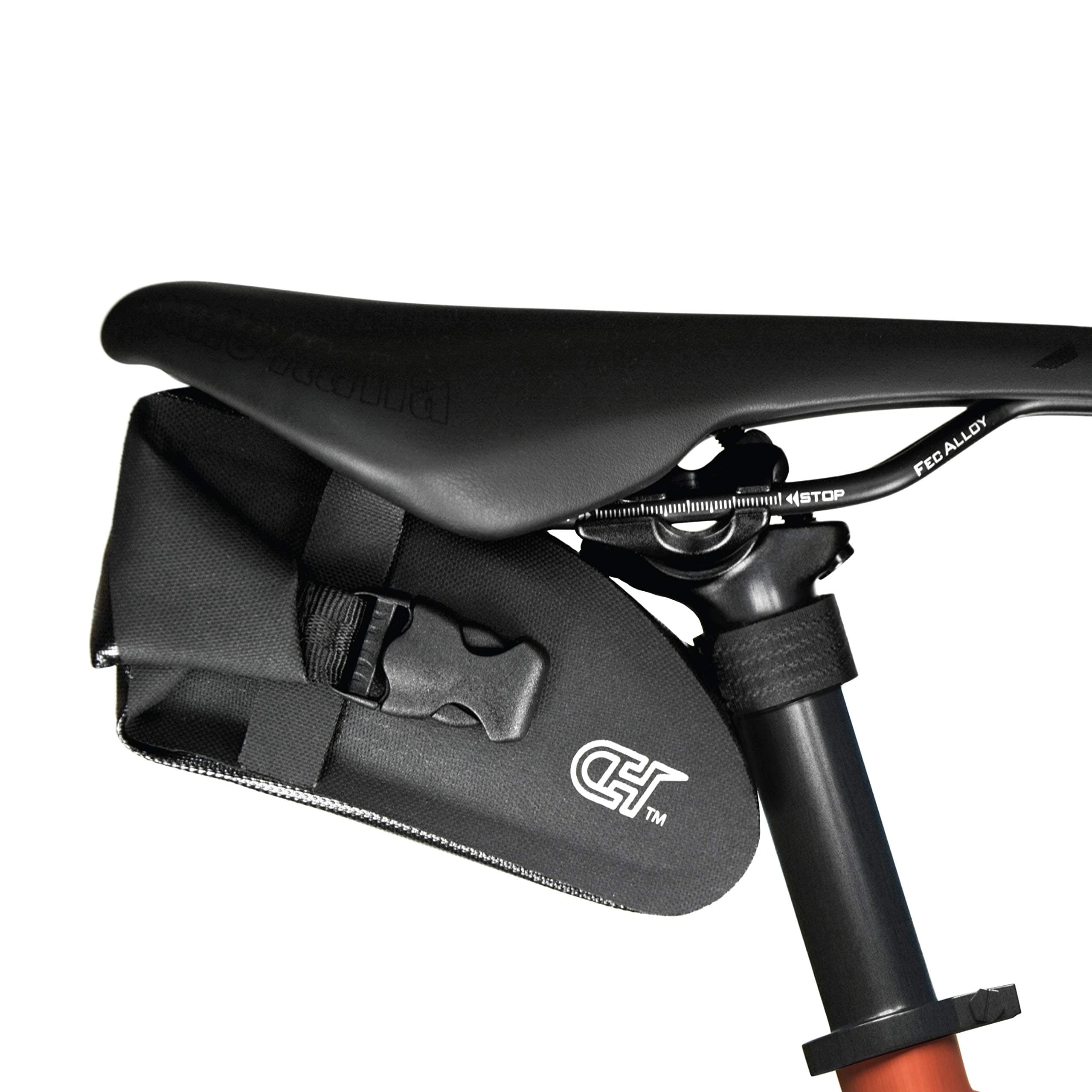 CyclingHero Compact Waterproof Seat Bag –Versatile & Stylish Saddle Wedge Pack with Room for Spare & More –Perfect for Gravel, Road, Mountain Bikes