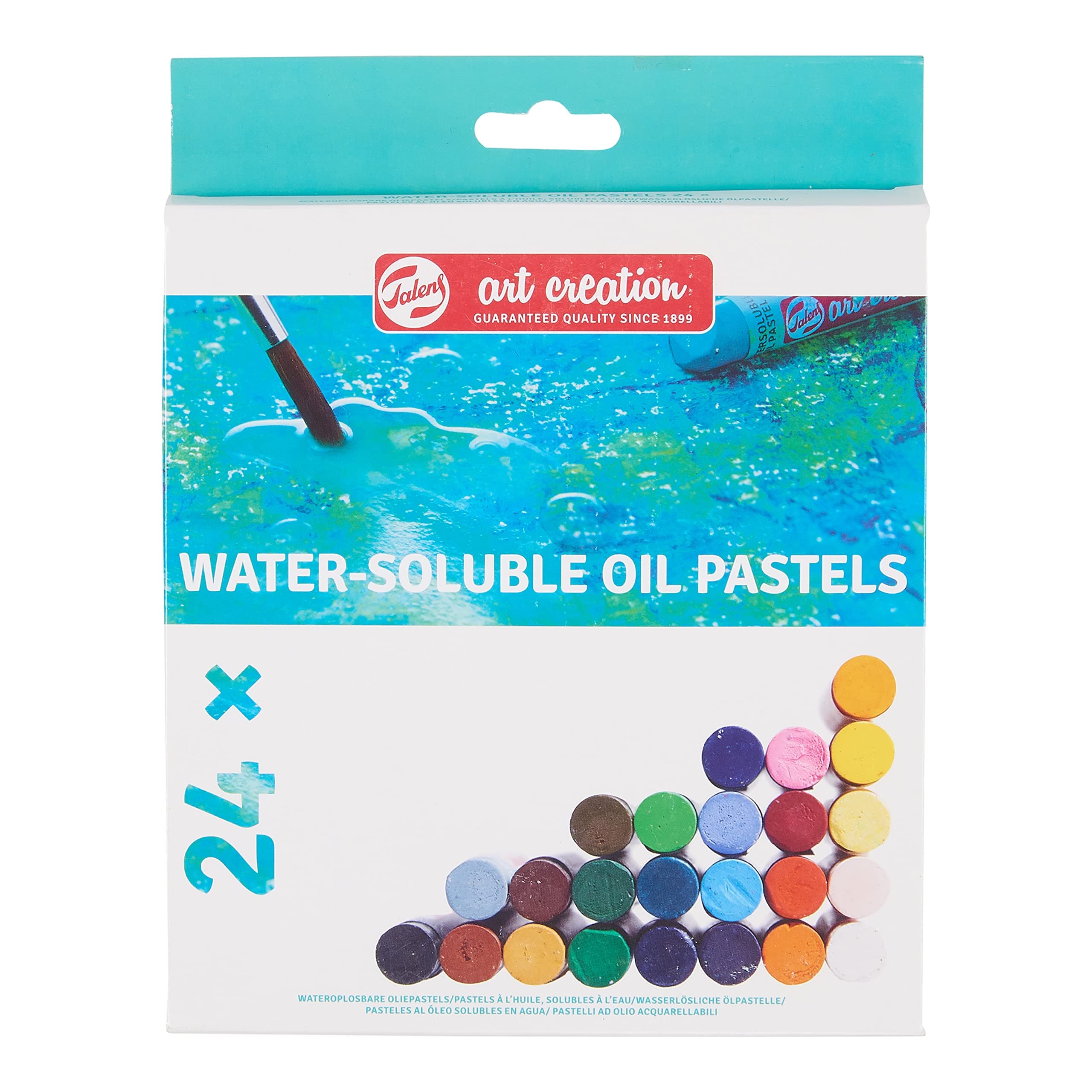 Water-Soluble Oil Pastels Set with 24 Colors | Water-Mixable Crayons