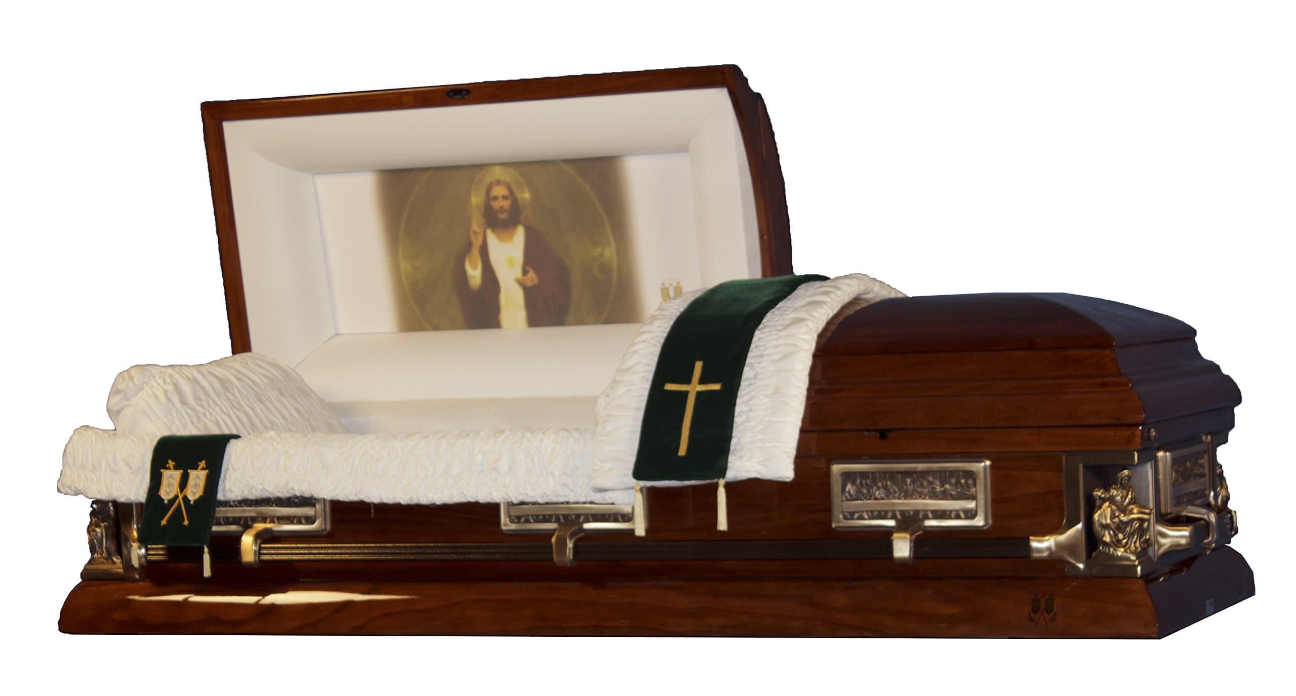 The Official Vatican Observatory Foundation Walnut/Oak Poplar Casket, Sacred Heart II