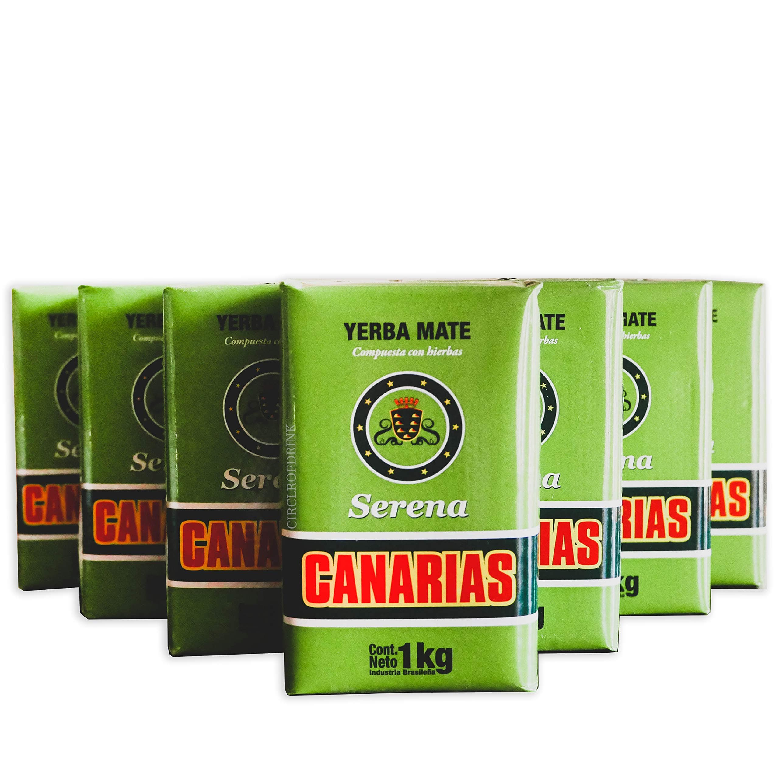 Circle of Drink - Canarias Serena Yerba Mate Tea - 10 KG Combo Pack - 22 LBS - Gourmet Brazilian/Uruguayan Blended Mate with Calming Floral Herbs