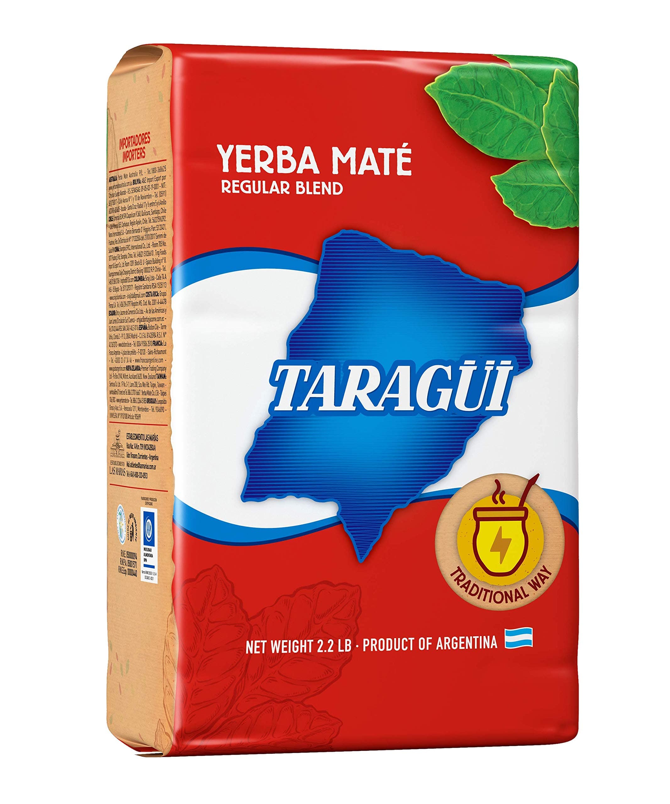 Yerba Mate 1 Kilogram Taragui Roja With Stems