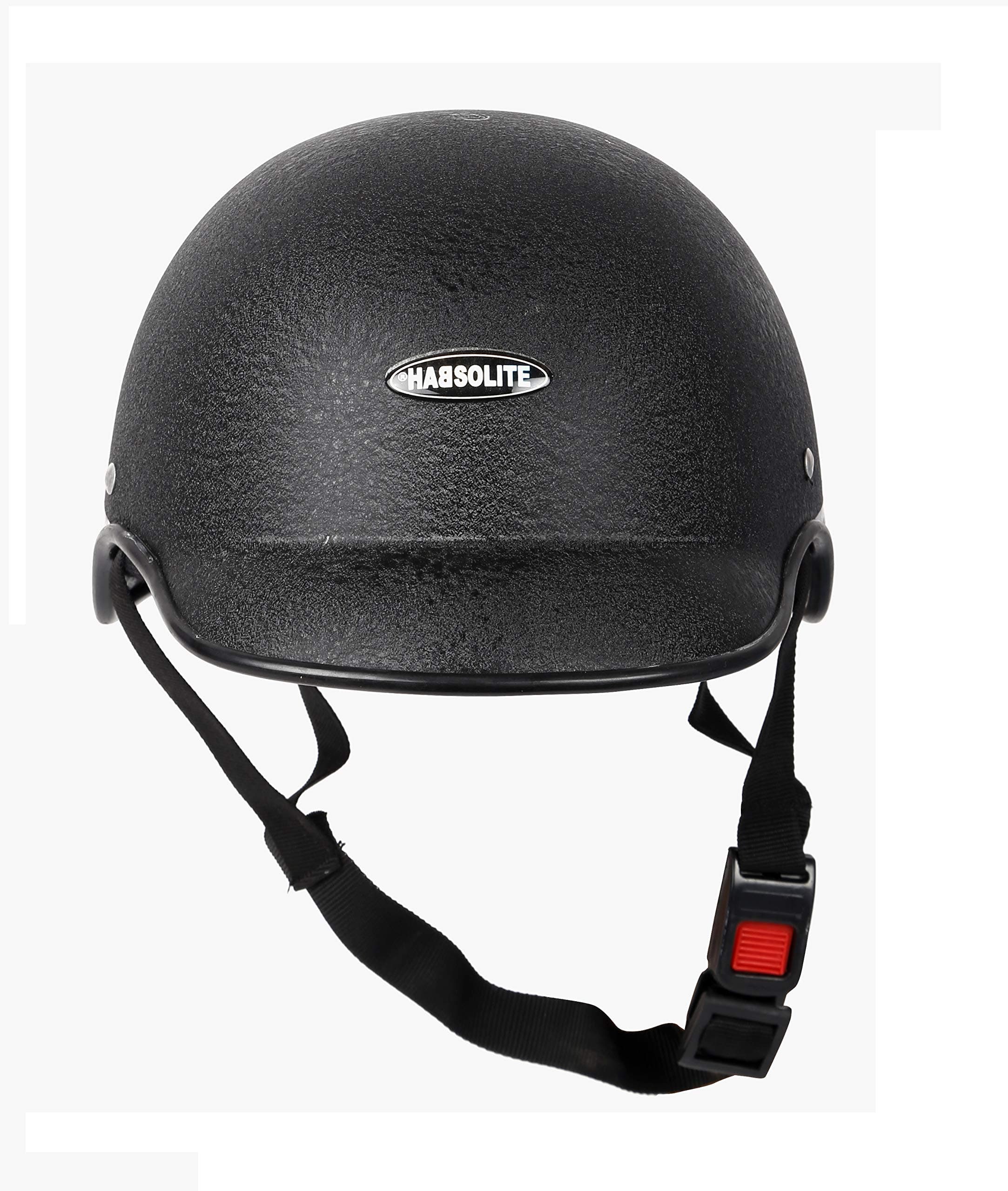 Motofy Hadsolite All Purpose Safety Helmet with Long Strap (Black, Free Size)