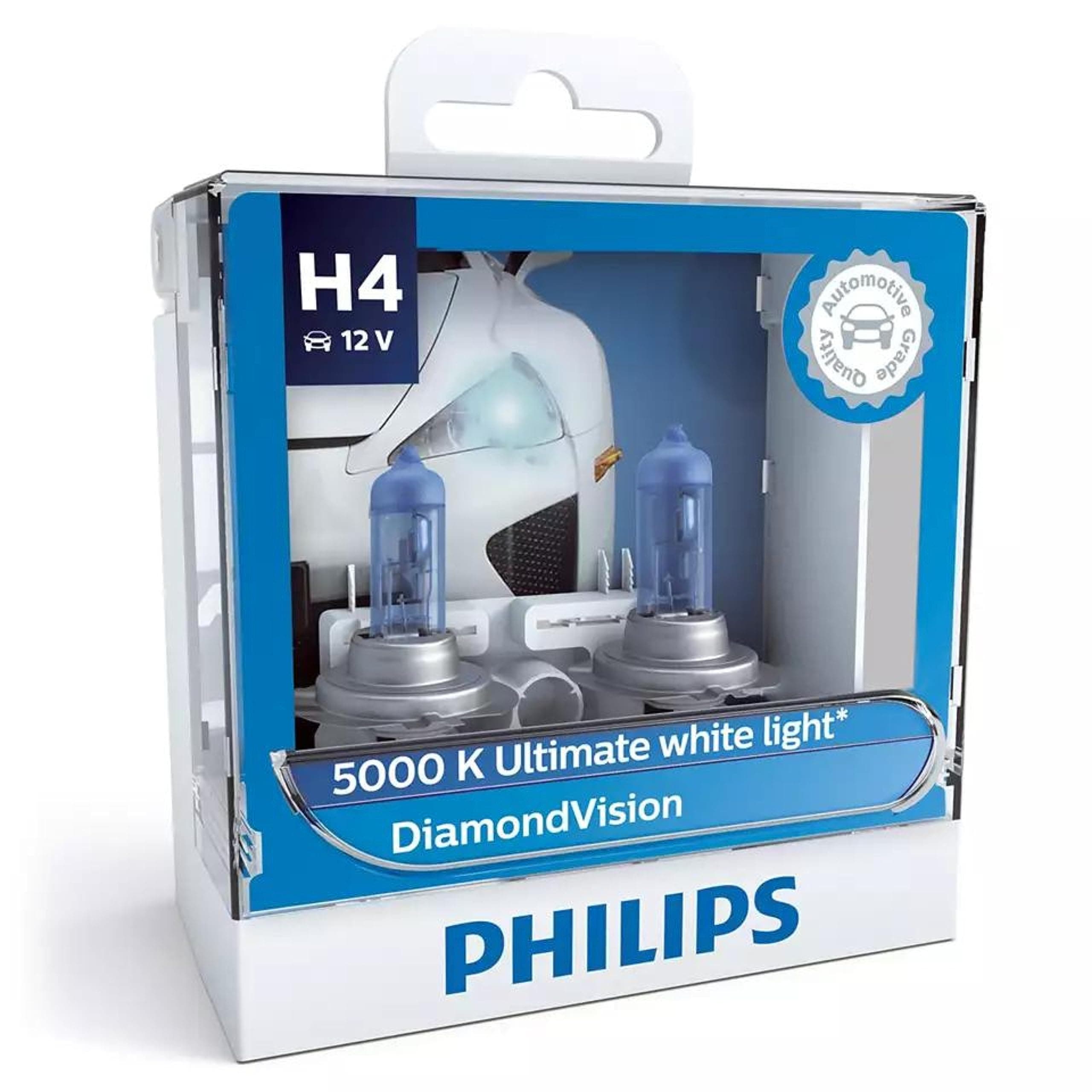 Philips Diamond Vision H4 5000K Car Bulbs