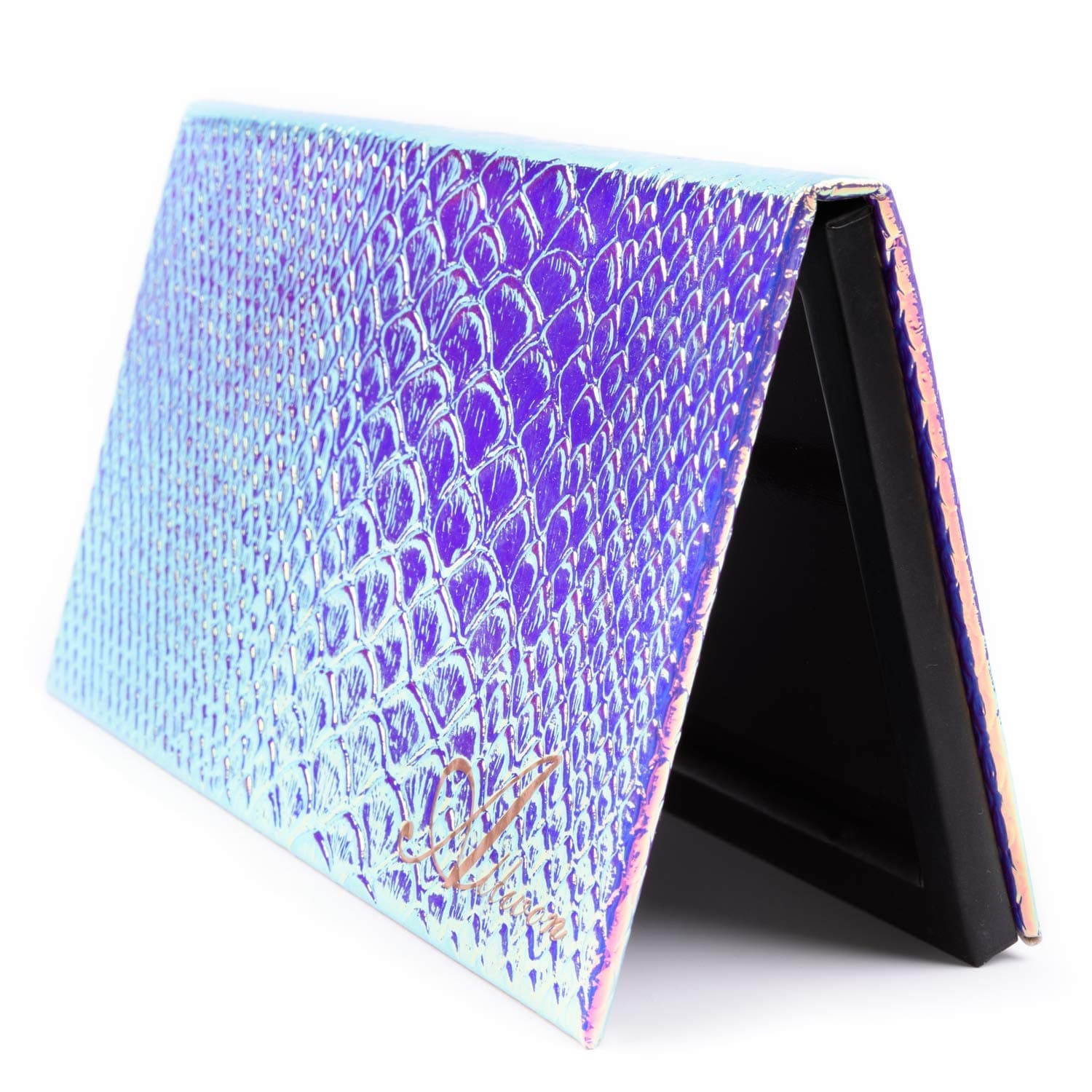 Magnetic Palette Mermaid Empty Makeup Palette with Mirror and 20Pcs Adhesive Empty Palette Metal Stickers for Eyeshadow Lipstick Blush Powder