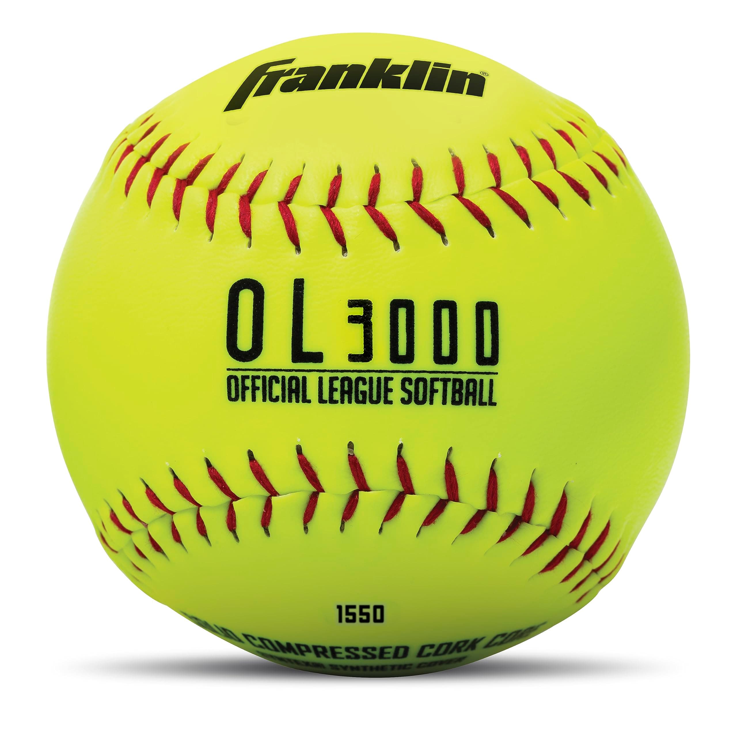 Official Game Softballs - OL3000 Fastpitch 12" Inch Yellow Softballs - Official Size + Weight Tournament Balls for Practice + Games - 1 Softball