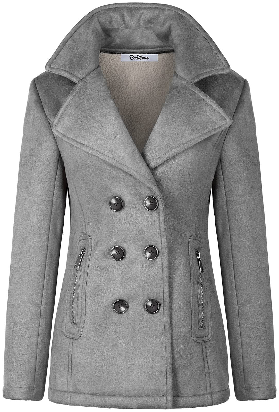 BodiLove Women's Sophisticated Duffle Coat with Detachable Hood