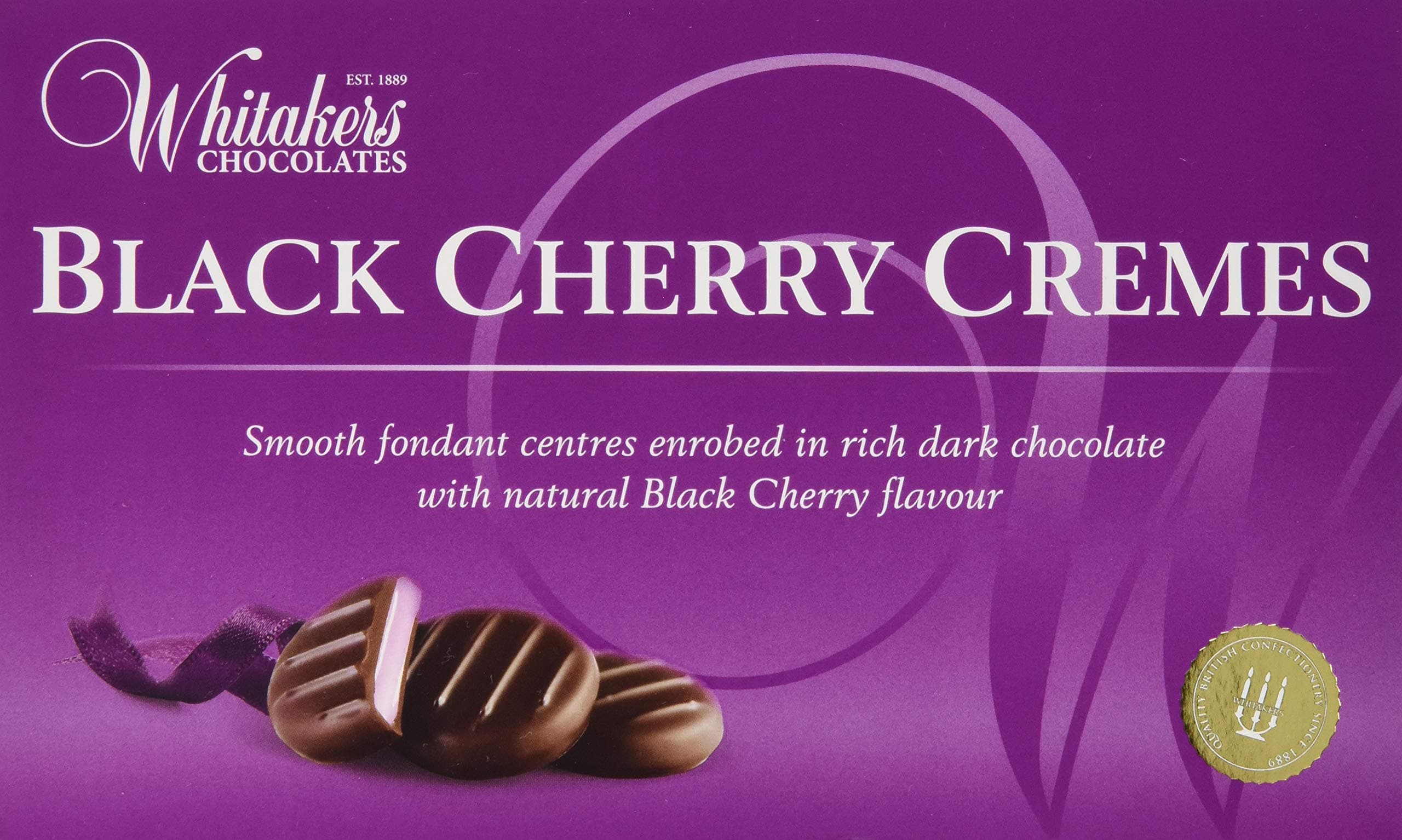 Whitakers Chocolates Black Cherry Chocolate Creams 150 g (Pack of 7)FairtradeFairtradeFairtradeFairtrade