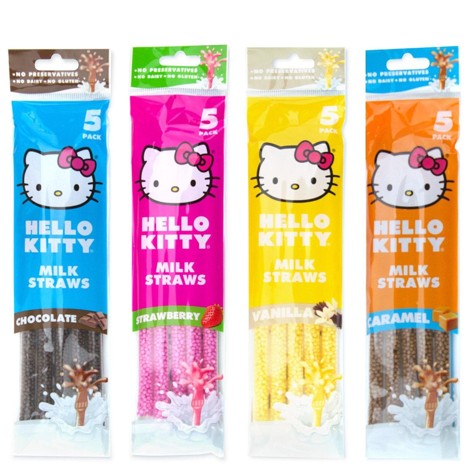Hello Kitty Milk Straws - Chocolate (Pack of 5)