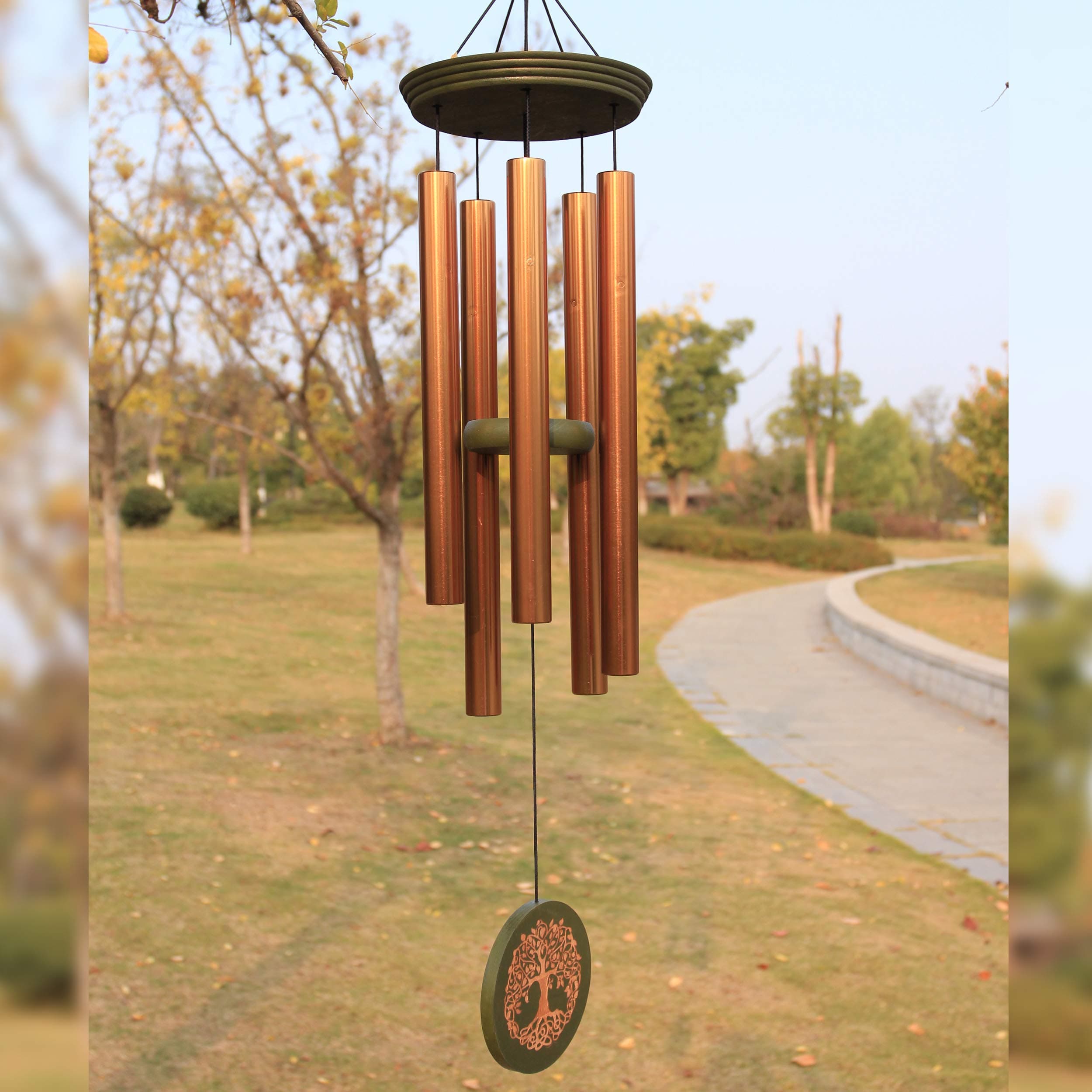 Wind Chimes Outdoor Large Deep Tone,36 Inch Sympathy Windchimes Outdoor in Memory Engraved Tree of Life, Wind Chime in Memory of Mom Dad Family,Garden Hanging Décor