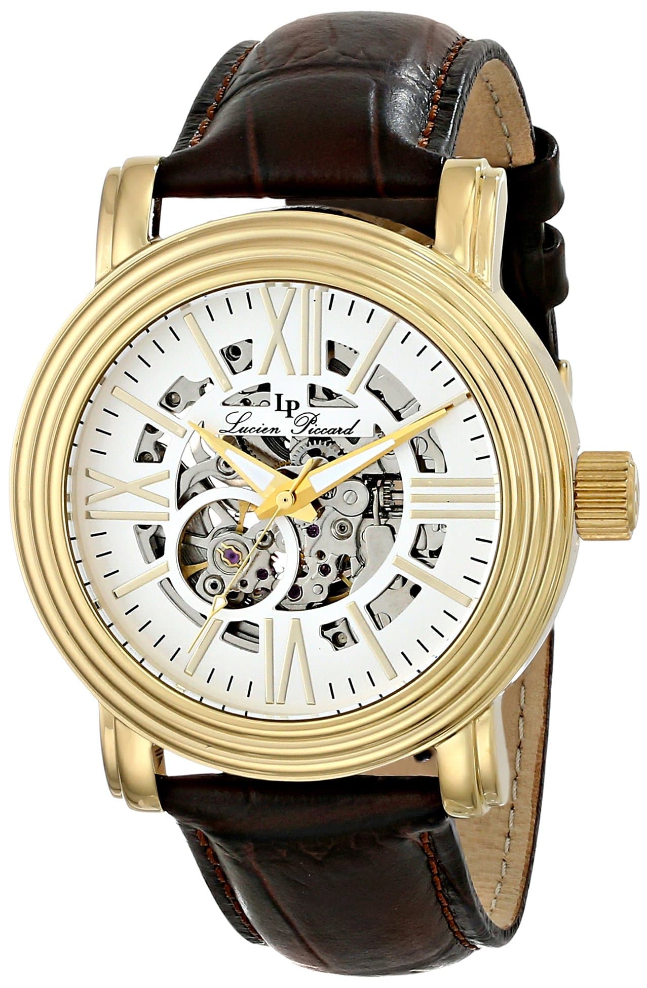 Lucien Piccard Men's LP-11912-YG-02S Domineer Analog Display Chinese Automatic Brown Watch