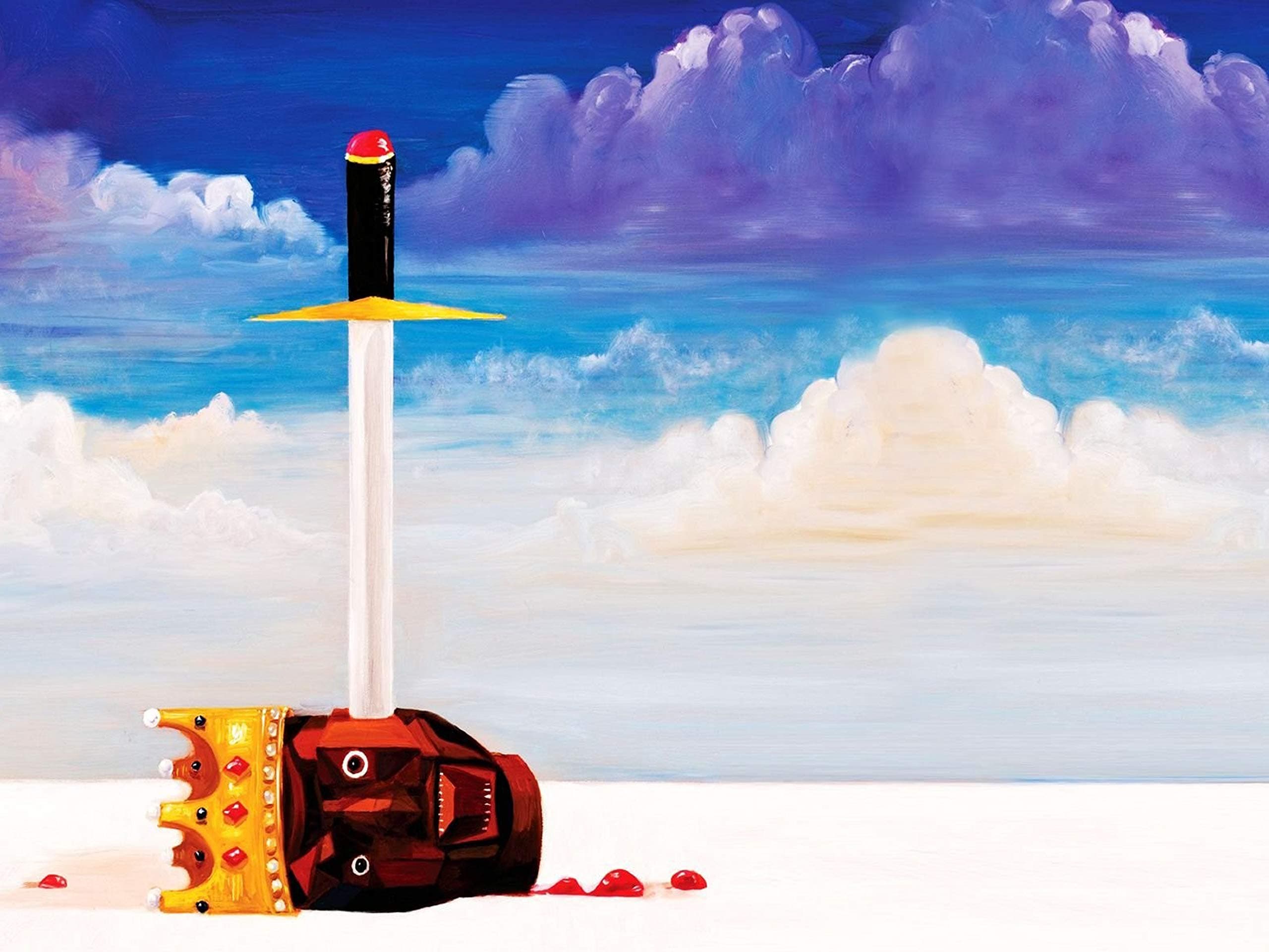 Kanye West - My Beautiful Dark Twisted Fantasy illustration Poster - 18 × 24 Inch