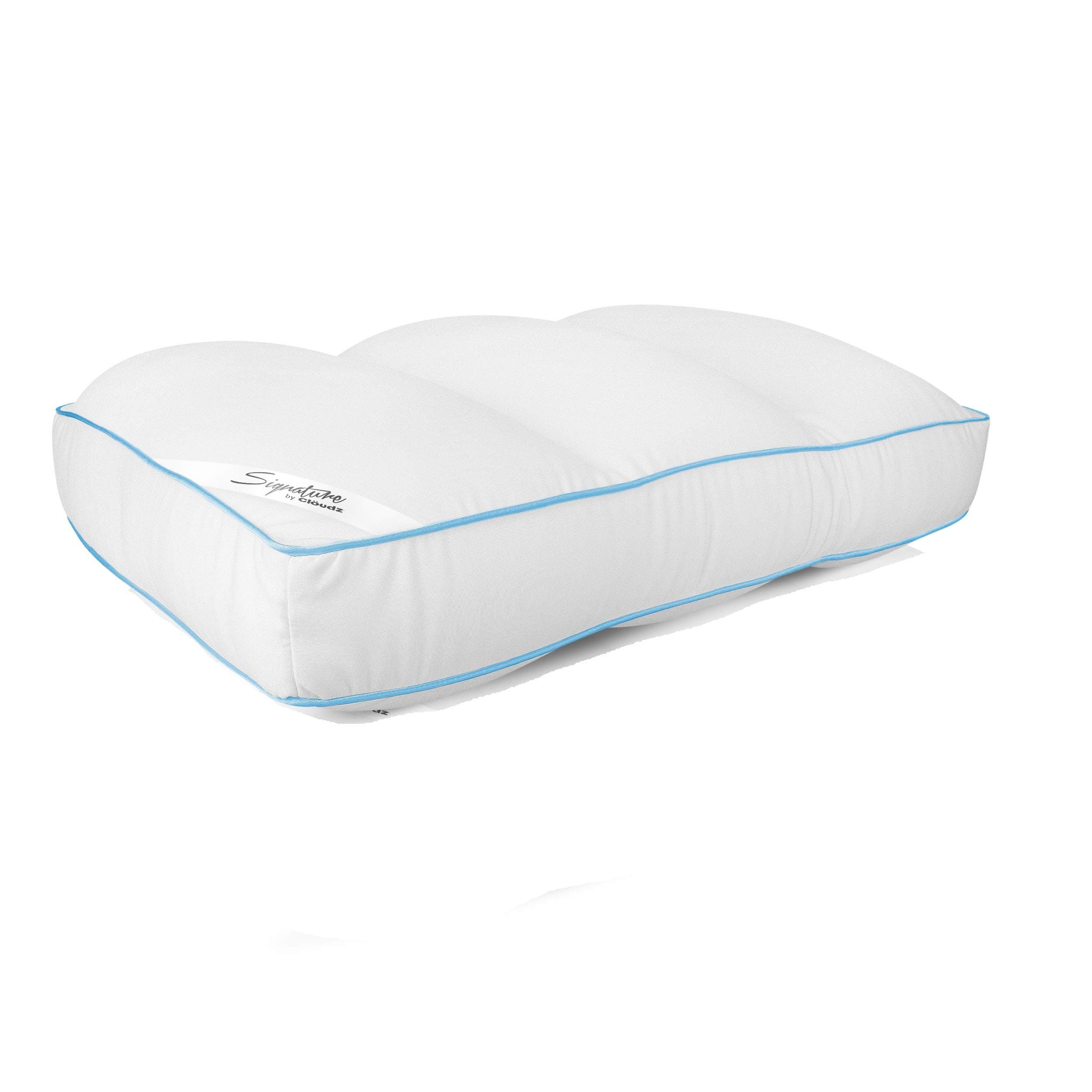 Cloudz Signature: Premium Hypoallergenic Stay Cool Ultra Soft Microbead Bed Pillow - White