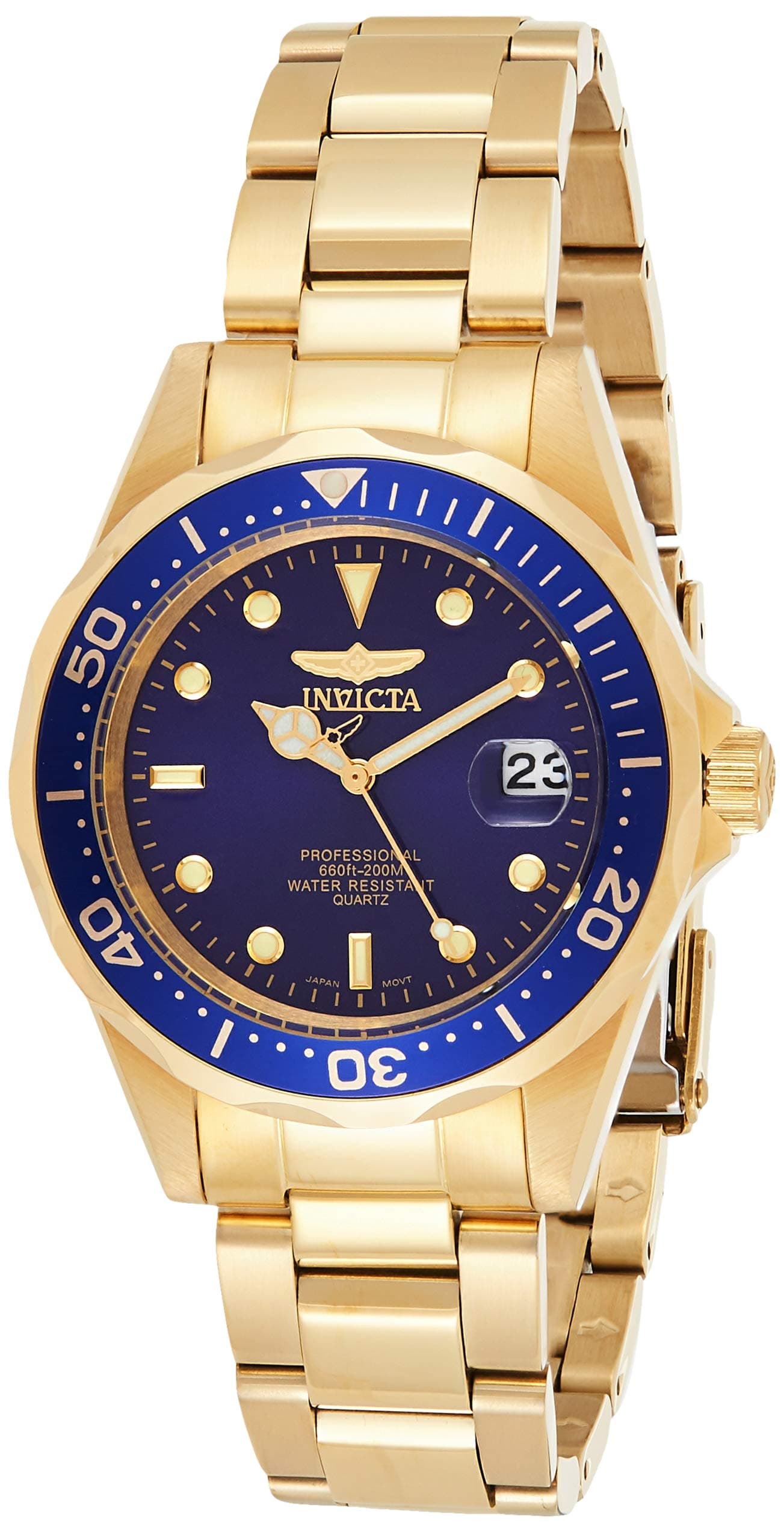 InvictaWatches, Men's Pro Diver 23kt Goldplated, Model 8937