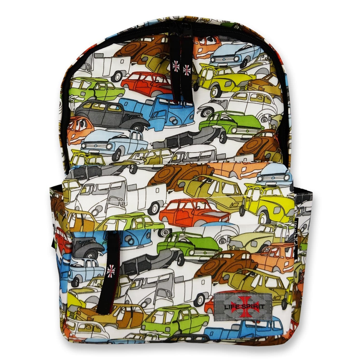 Backpack for Kids Made with Canvas Material in cars Print