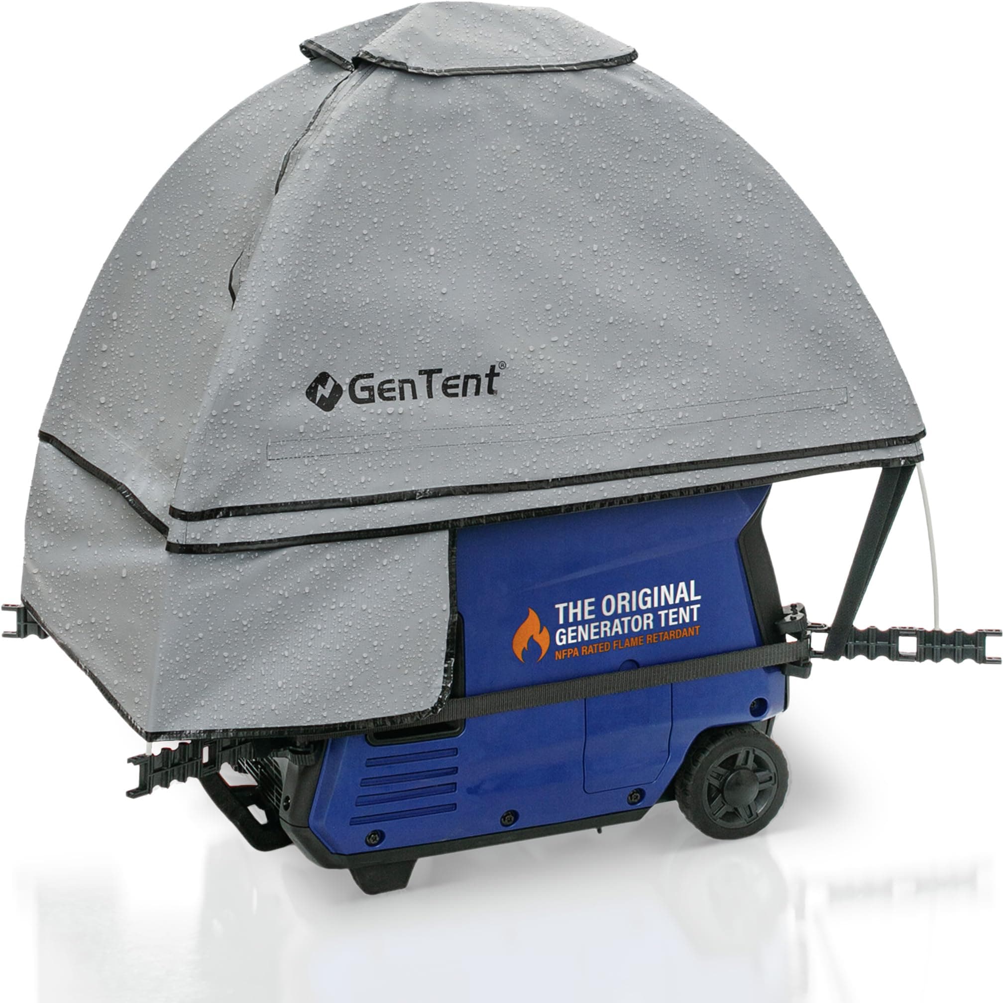 Inverter Generator Tent - NFPA Flame Retardant Vinyl Running Cover, Cold Crack Tough, Waterproof for Operating Fully Encased Inverter Generators in Wet Weather (Gray, Original - Standard)