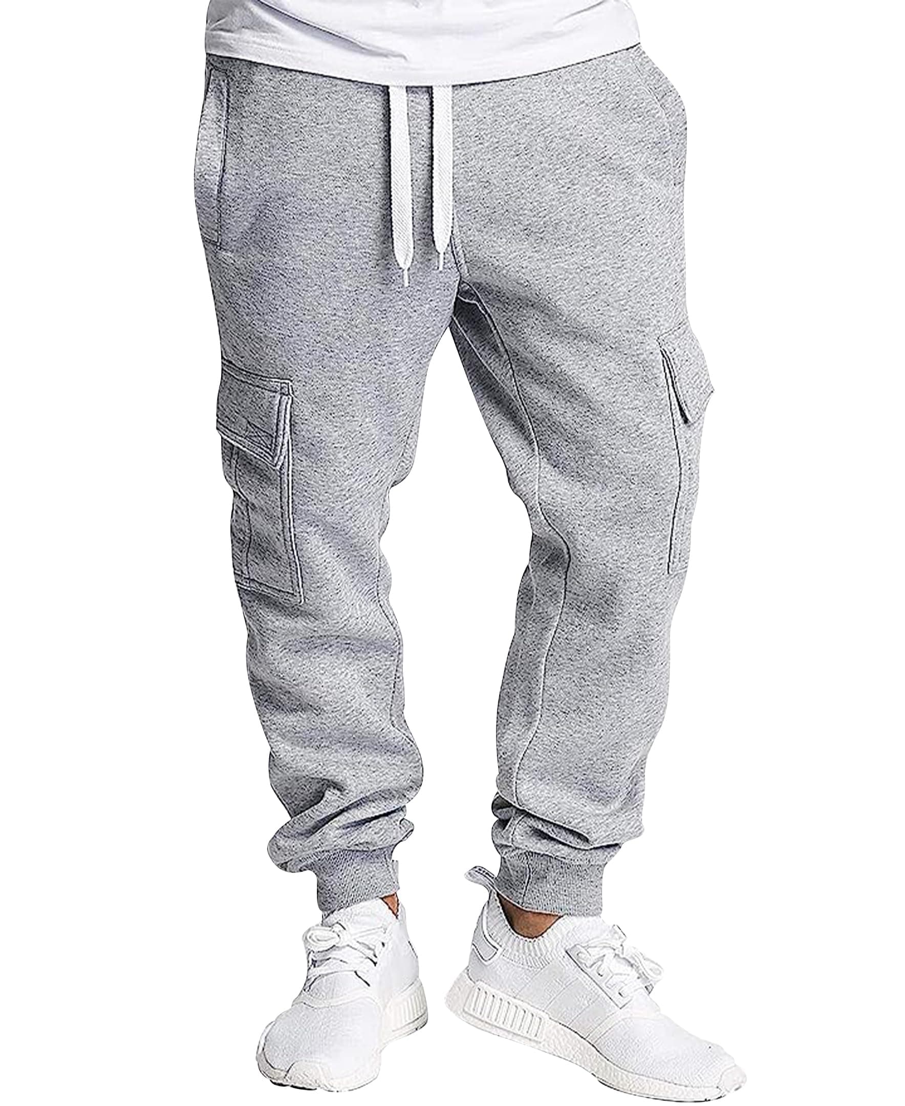 Southpole Men's Active Fleece & Tech Woven Cargo Jogger Pants