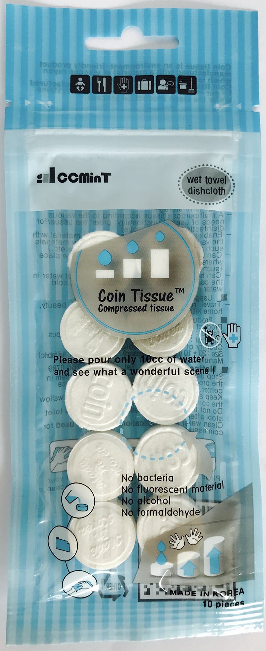 Coin Tissues | Compressed Towels | Camping Wipes | Toilet Paper Tablets | 20 Pack | For Home, Beauty and Outdoors | Larger, Stronger, Softer & Odor Free