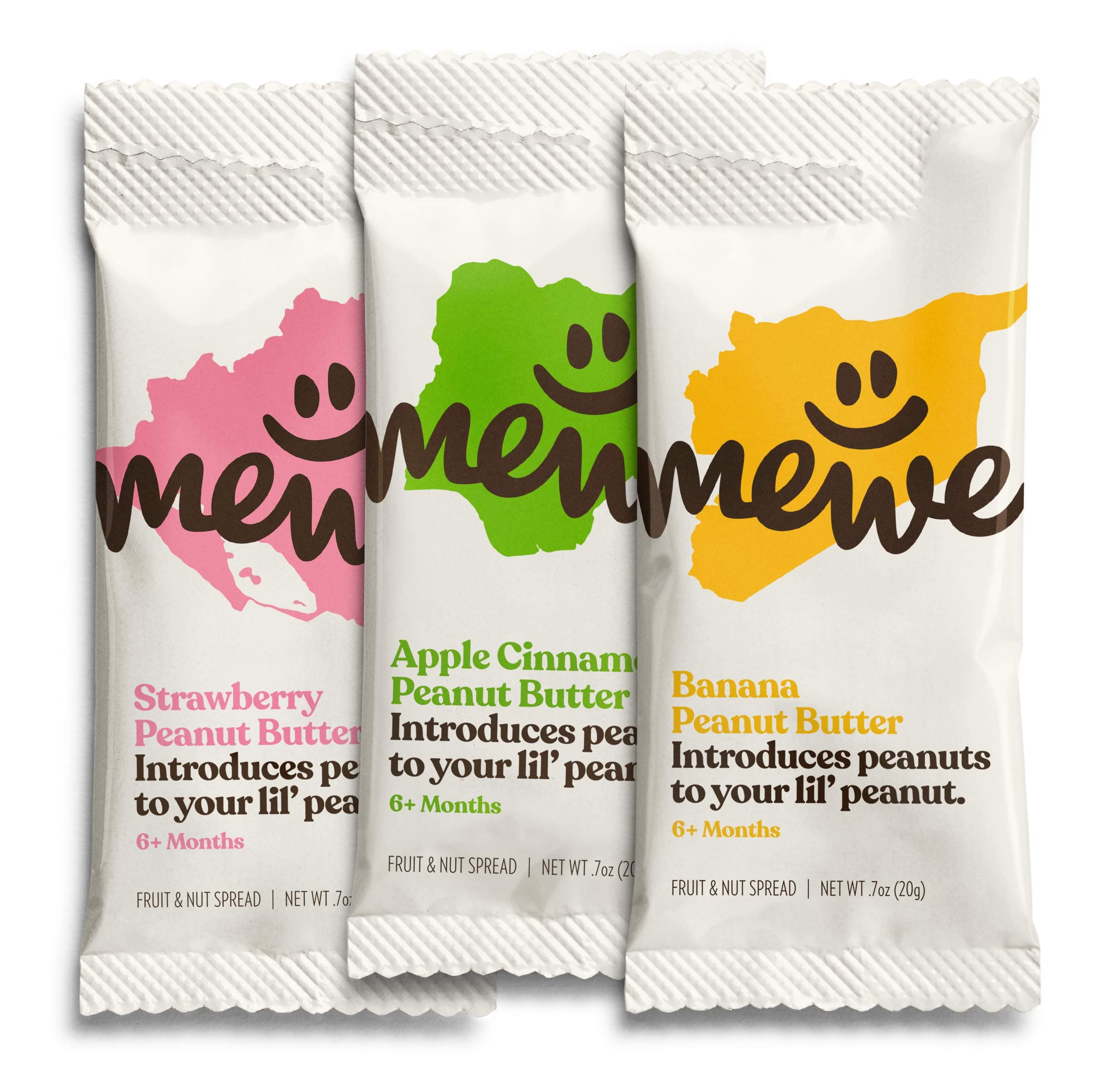 MeWe Baby | Healthy Peanut Butter Snacks | First Solid Food, 6+ Months (12-count variety)