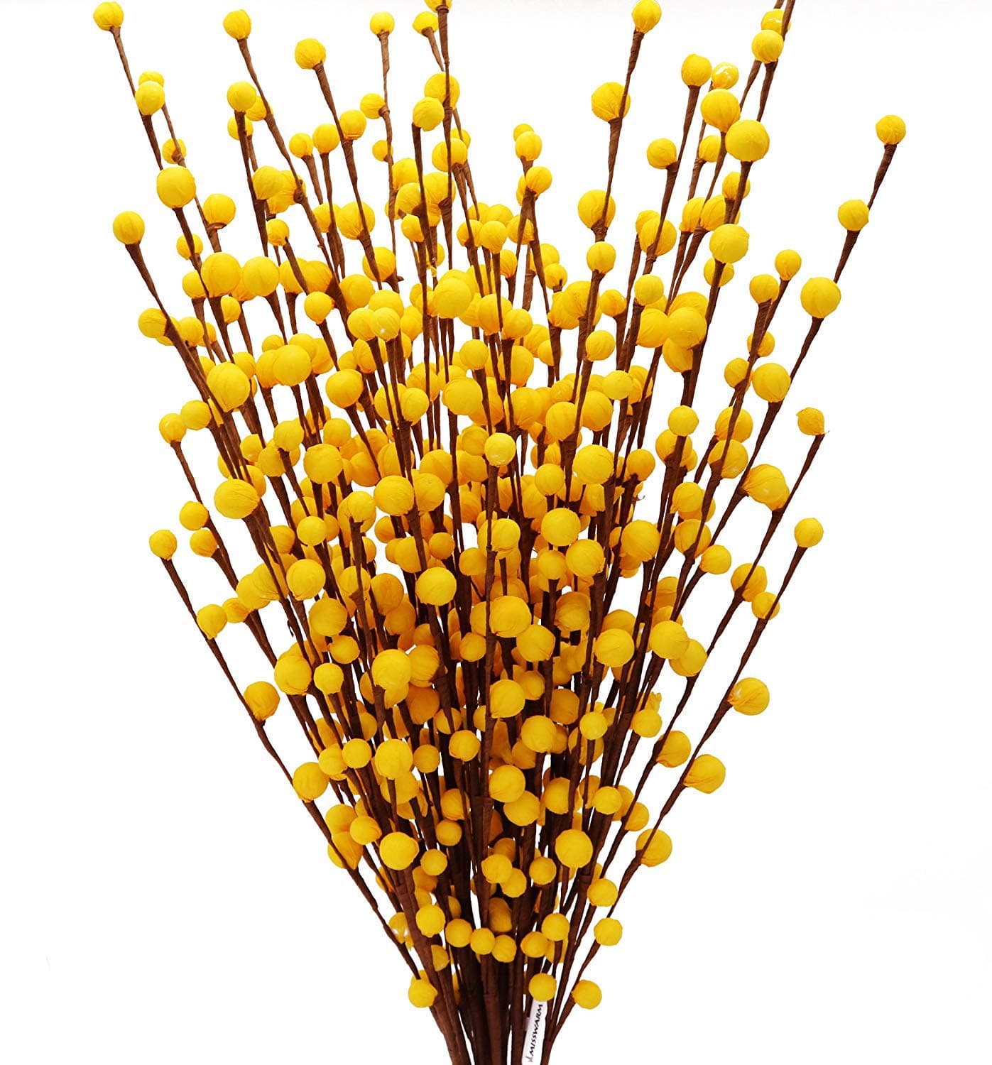 10 Pieces 29.5” Long of Plum Blossom Blooms Artificial Flowers Spray for Wedding Bouquet Posy Table Arrangement for Home Office Party Hotel Restaurant Patio or Yard Decoration(Yellow)