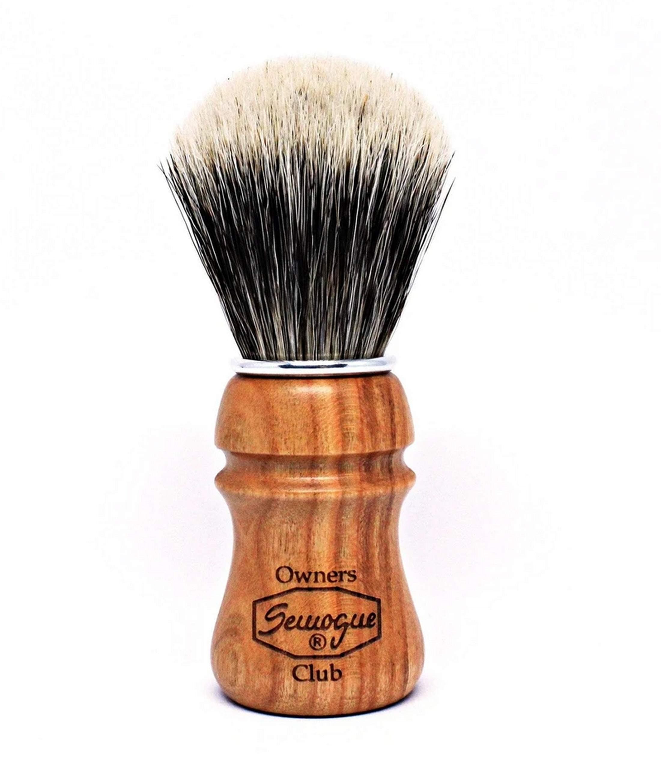 S.O.C. Cherry Wood Shave Brush - Badger shave brush by Semogue