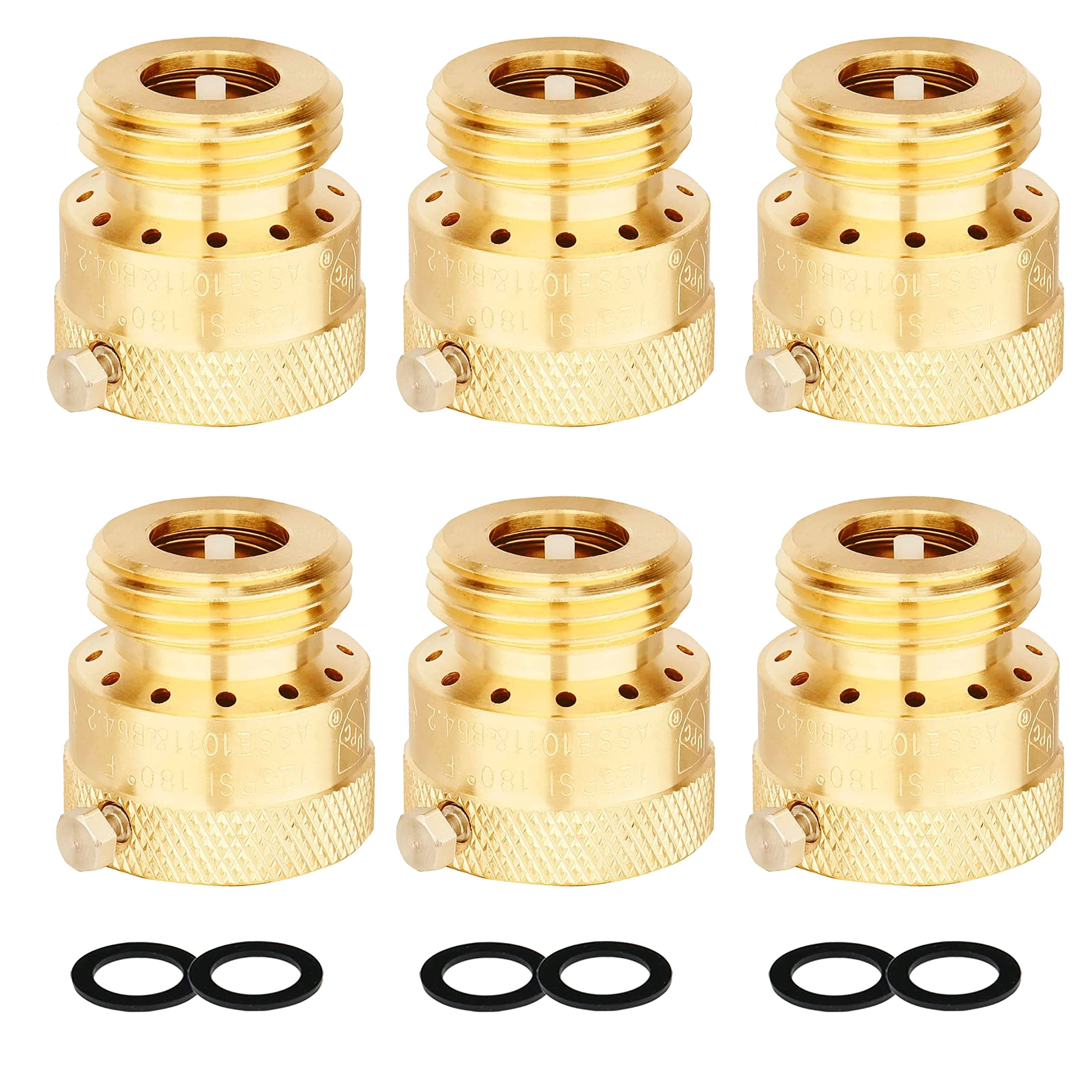 WHK Hose Bib Backflow Preventer Vacuum Breaker,Garden Hose Check Valve to Connect 3/4 Inch Outdoor Faucet Spigot,Sprinkler,RV,Anti-Siphon,6 Packs