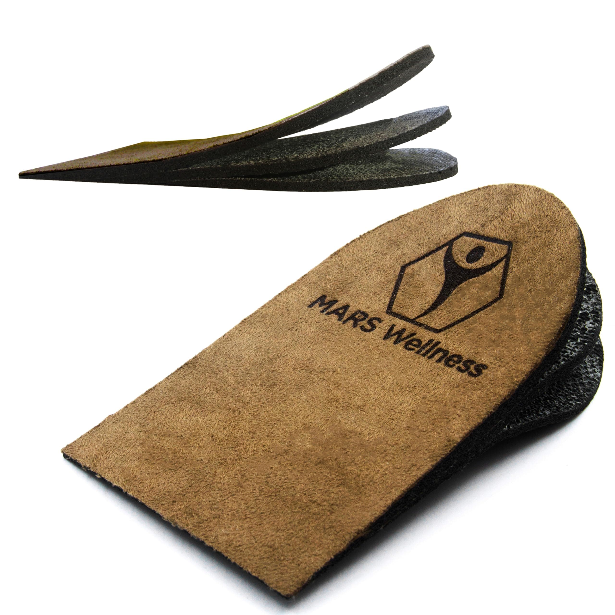 Premium Adjustable Orthopedic Heel Lift - Made in The USA - for Heel Pain and Leg Length Discrepancies - Pack of 2 (Small (Pack of 2)) Brown