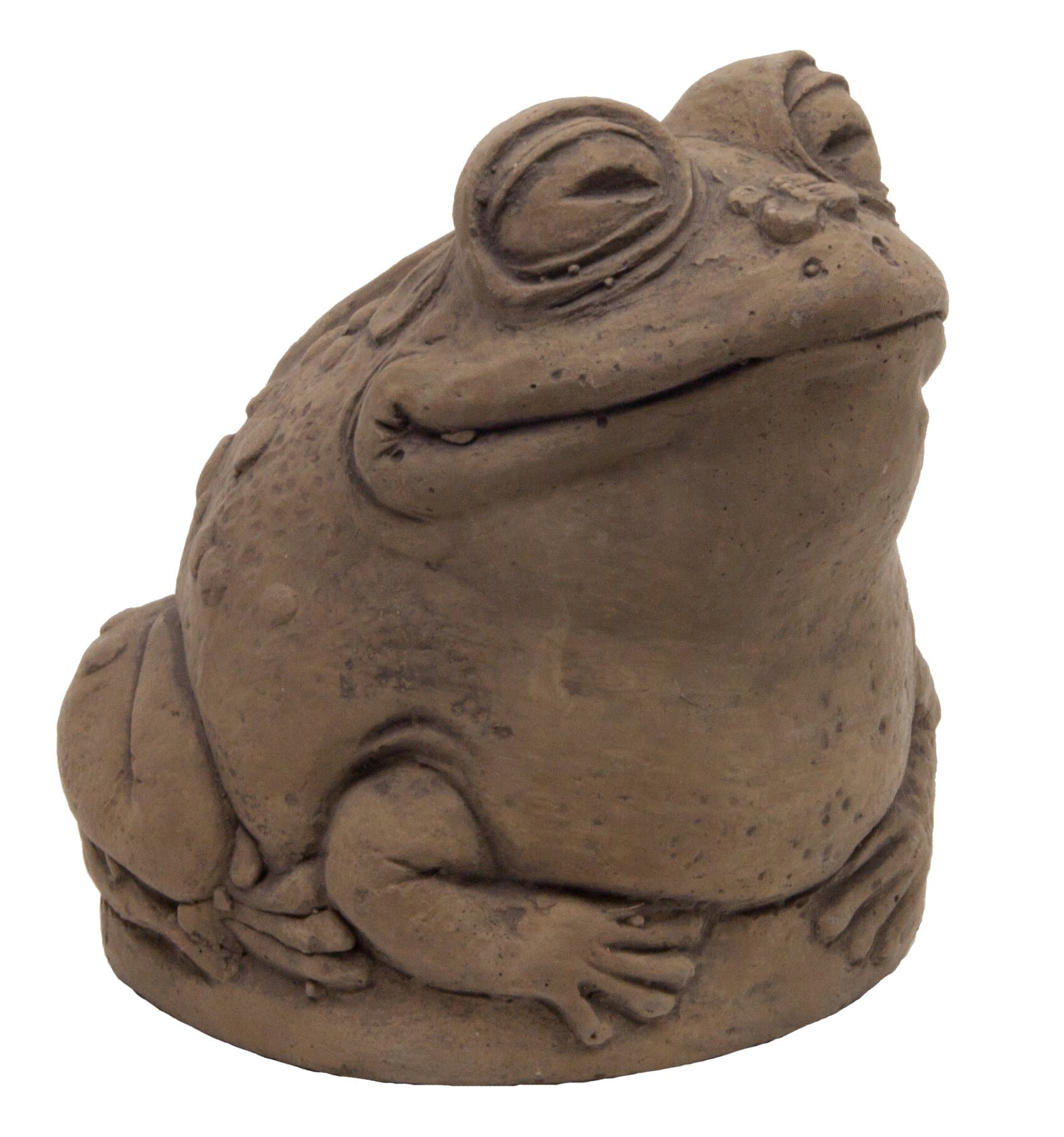 STA-5047-0404 6-Inch Concrete Frog with Fly on Nose Statue, Medium, Moss