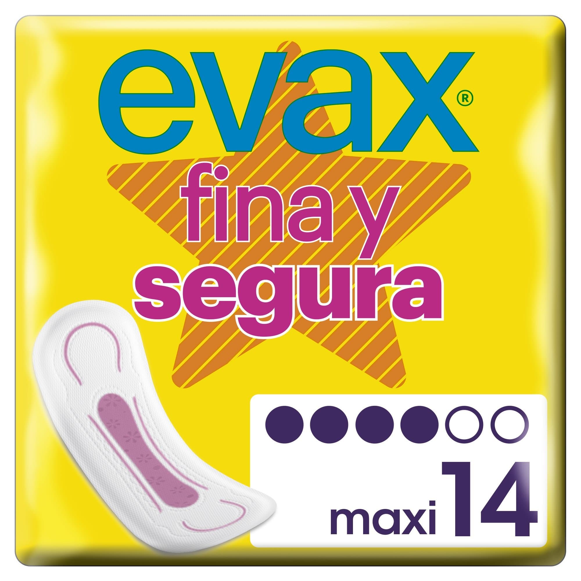 Evax Maxi Compress Without Wing Fine and Secure - 14 Units
