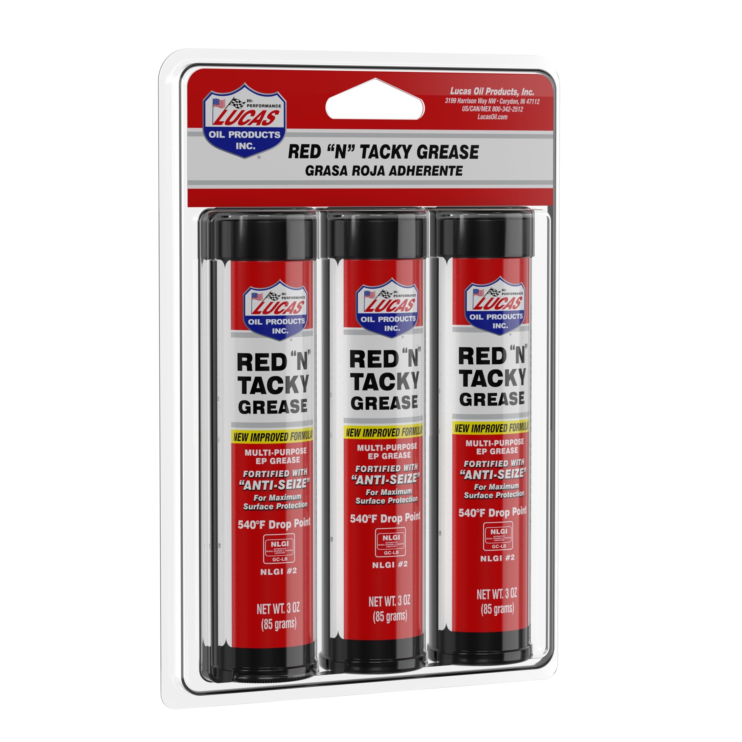 Lucas Oil Red N Tacky Grease/10x1(3x3oz)