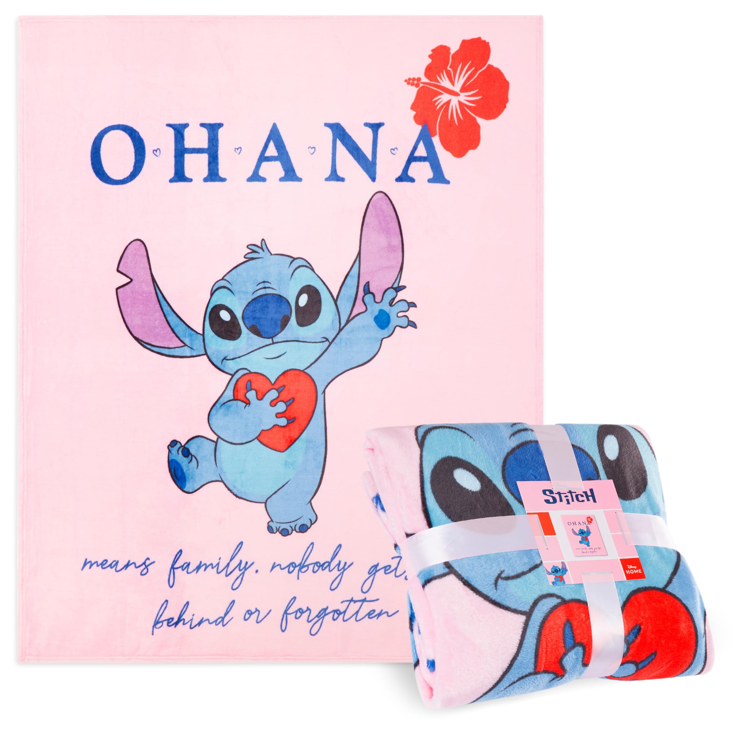Disney Stitch Fleece Blanket Super Soft Blanket Throw Bed Accessories 150 x 130 Sofa Throw Bed Blankets Baby Yoda Gifts (Pink Stitch)