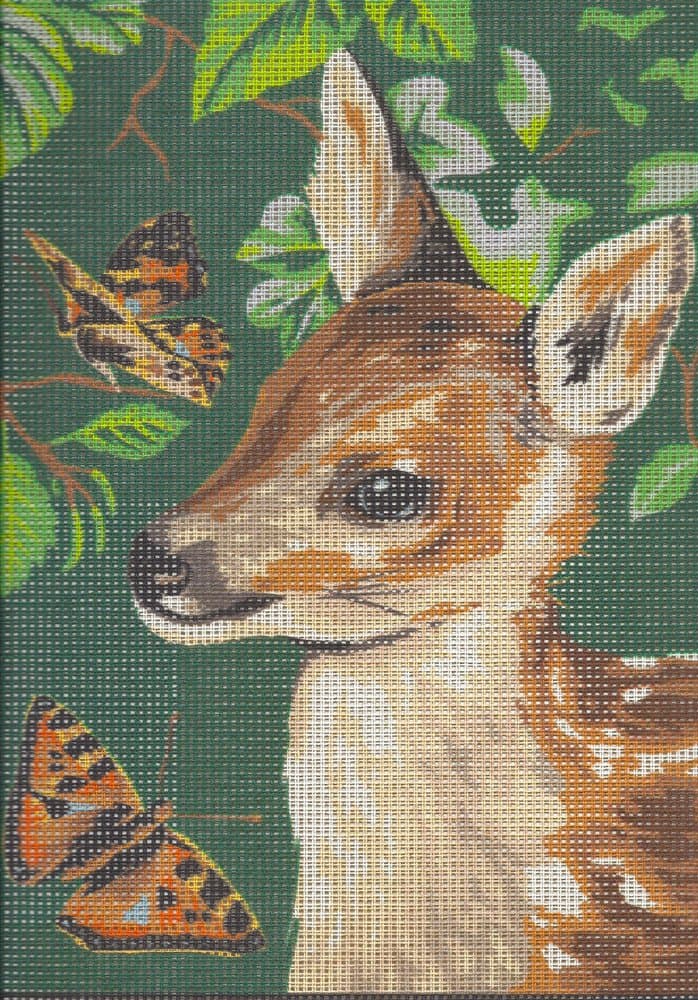 THE LITTLE FAWN, PETIT FAON NEEDLEPOINT CANVAS FROM MARGOT DE PARIS