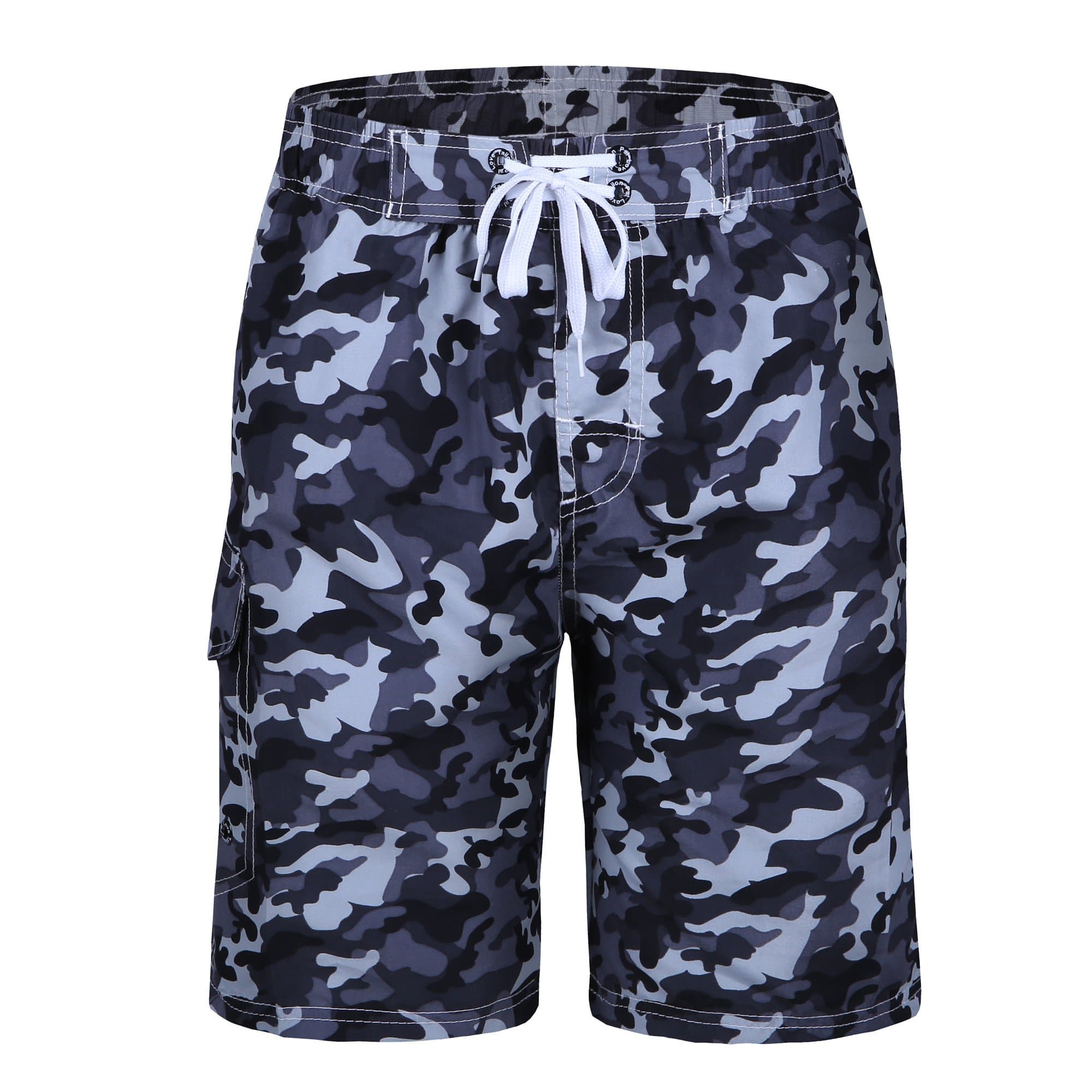 Men's Swim Trunks Swim Shorts Quick Dry Board Shorts Beach Shorts with Mesh Lining Casual Loose Home Pants with Pockets