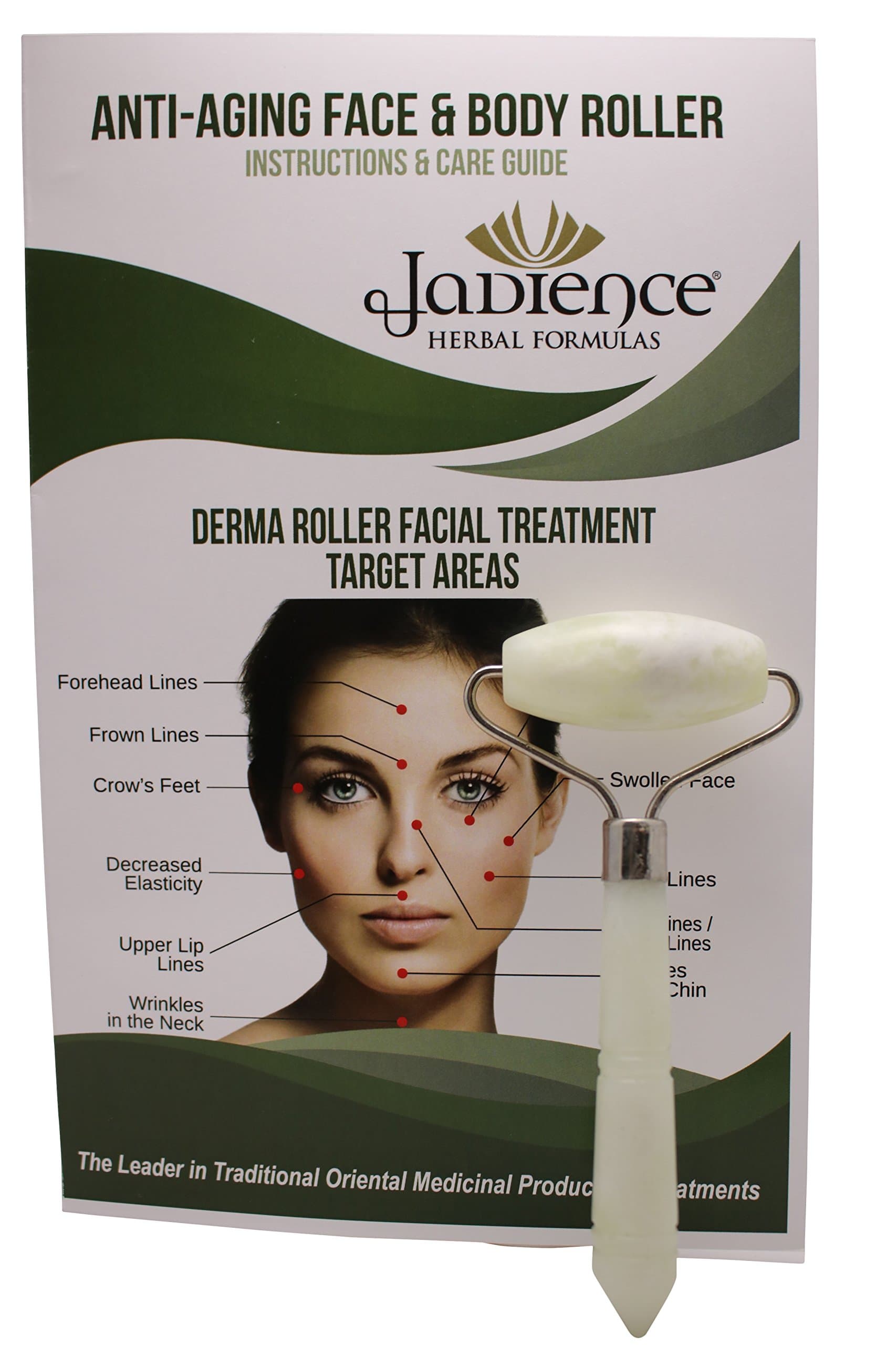 JADIENCE Jade Roller, Single Massage Roller: Infrared Therapy for Anti-Aging, Relaxation & Stress Relief, Eyes, Face, Neck & Body Detox Therapy | Natural Beauty & Healing Acupressure Tools