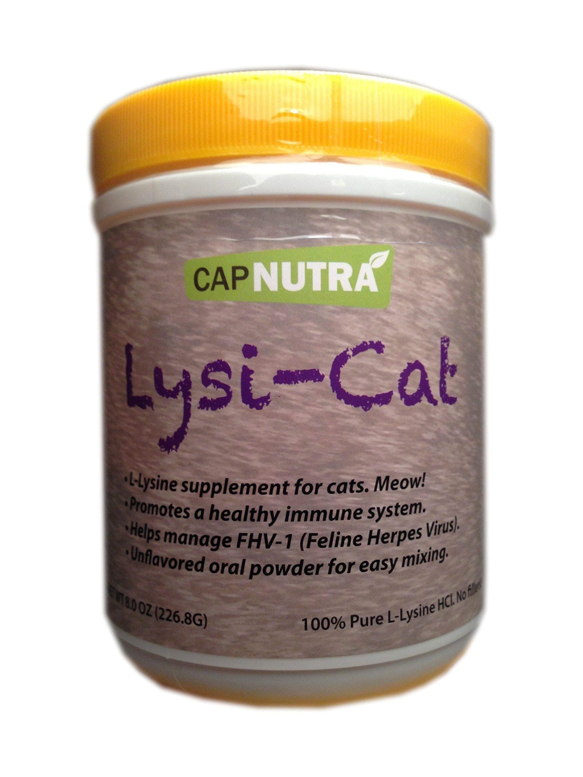 Lysi-Cat Lysine Supplement for Cats, 8 oz. Canister, 500 Servings, Supports a Healthy Immune System, Free Scoop Included!