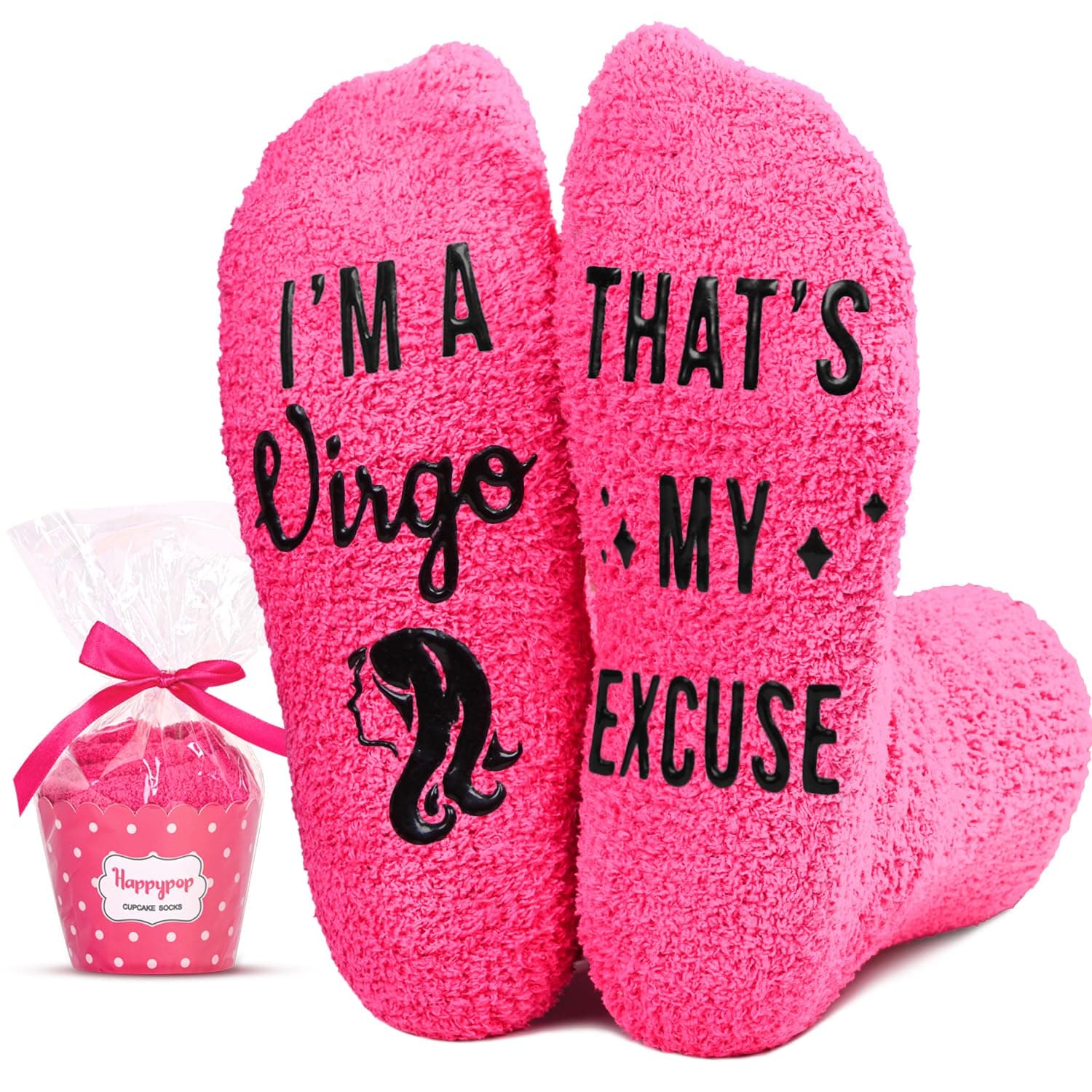 Zodiac Constellation Horoscope Gifts - Fuzzy Space Galaxy Birthday Astrology Socks