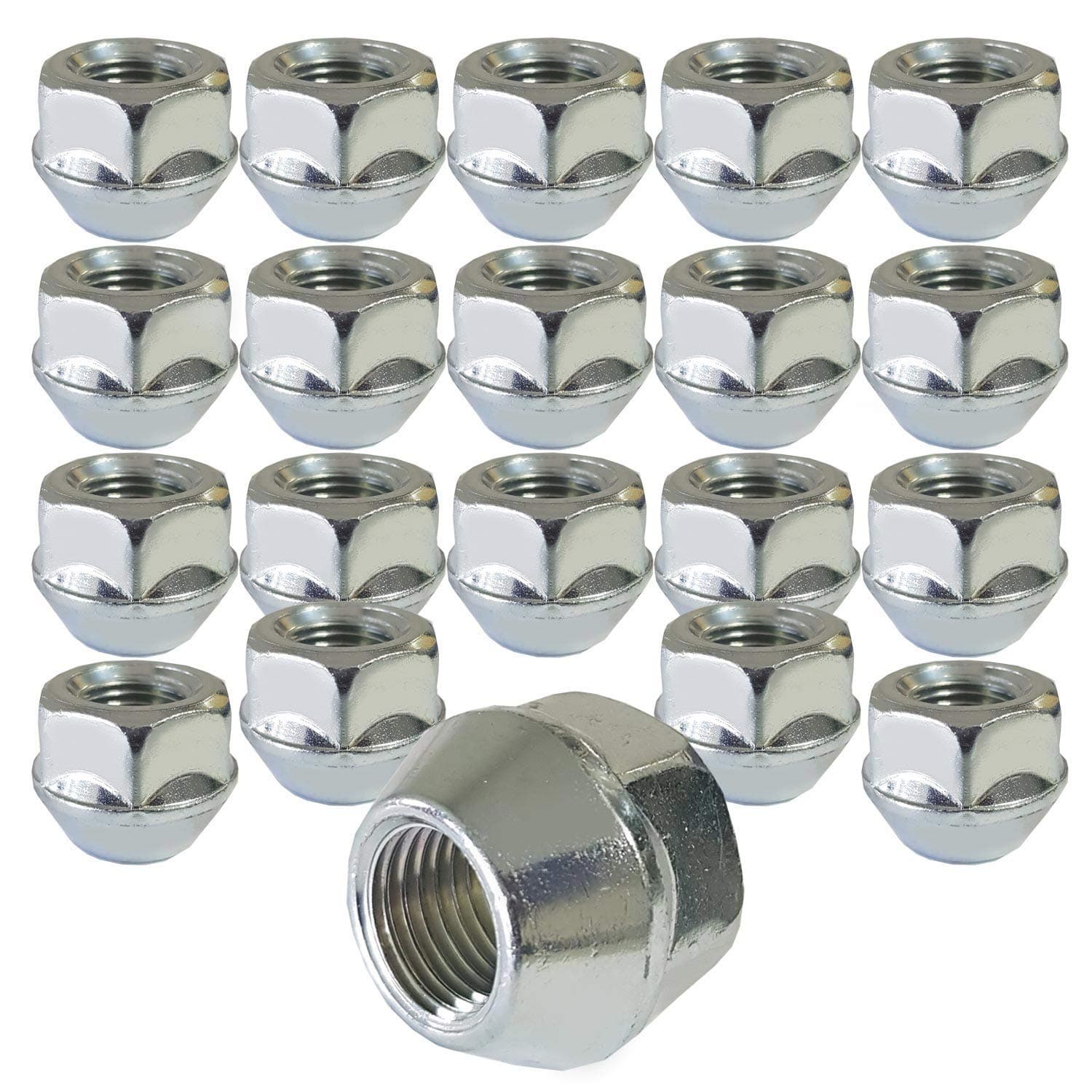 TRACER Pack of 20 Wheel Nuts Open Taper Seat 60° M12 x 1.5 Compatible with Hyundai