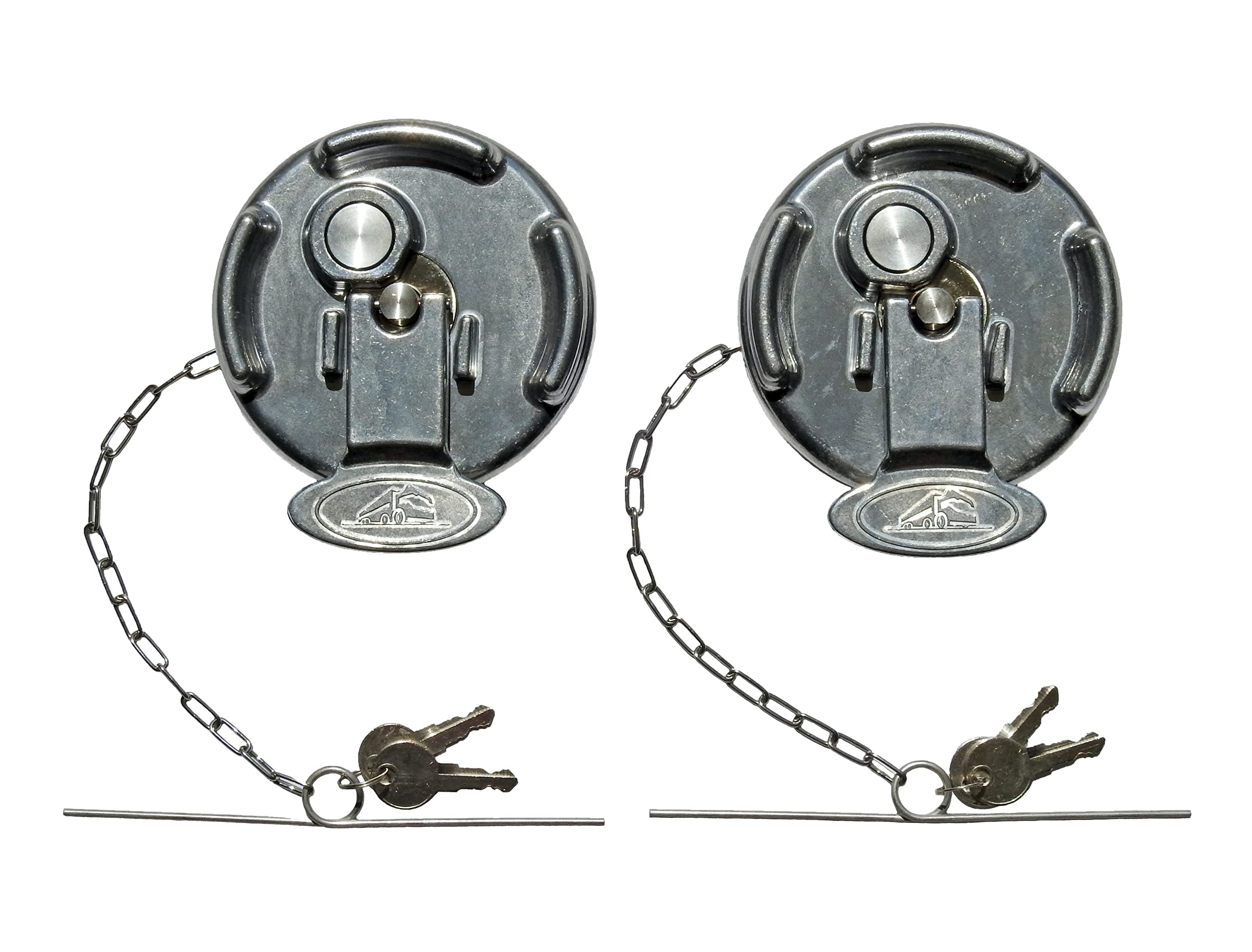 Keyed Alike Pair Locking Lever Style Diesel Fuel Caps for Peterbilt