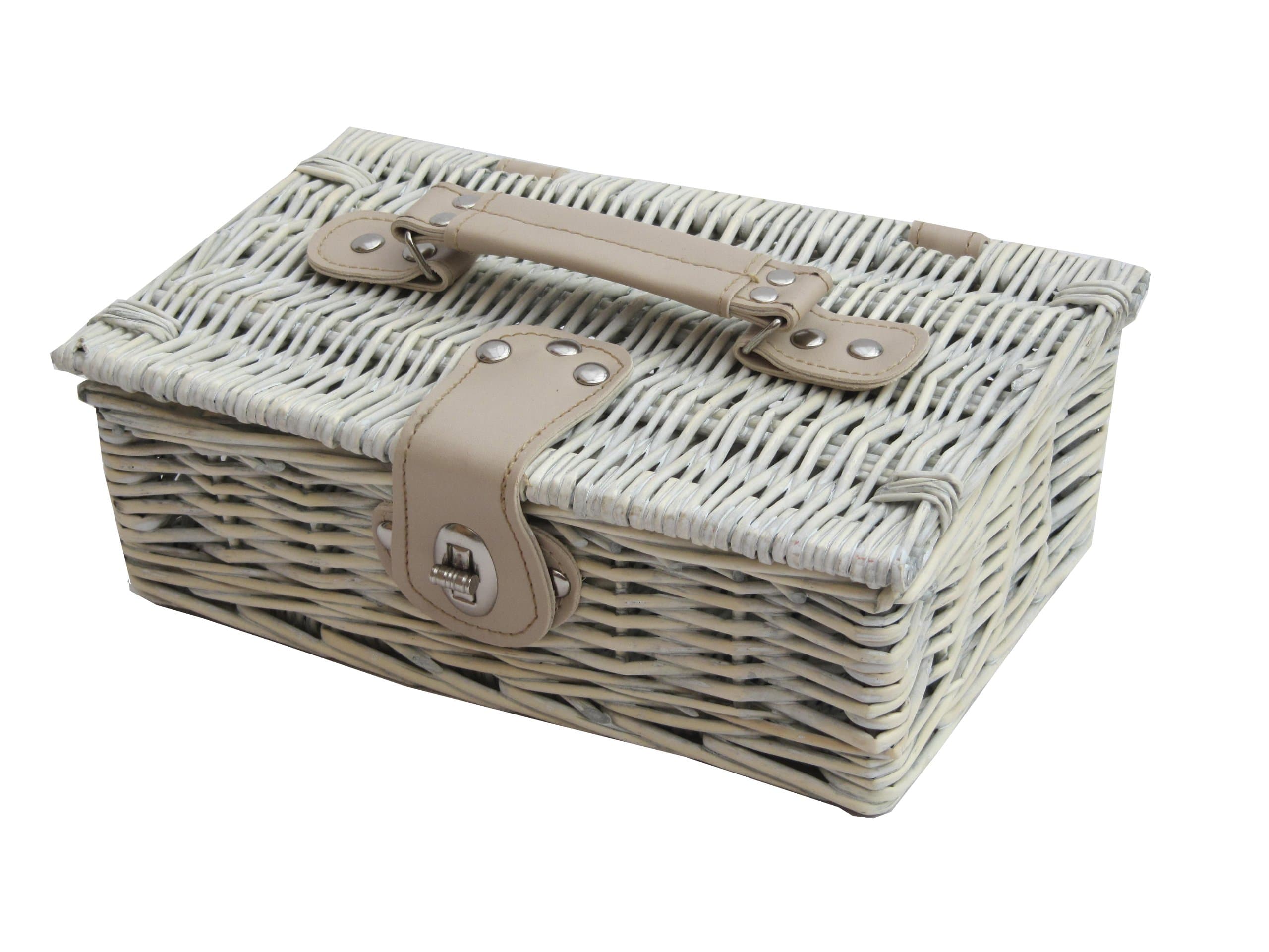 Wicker Hamper Basket - 10" (washed finish)