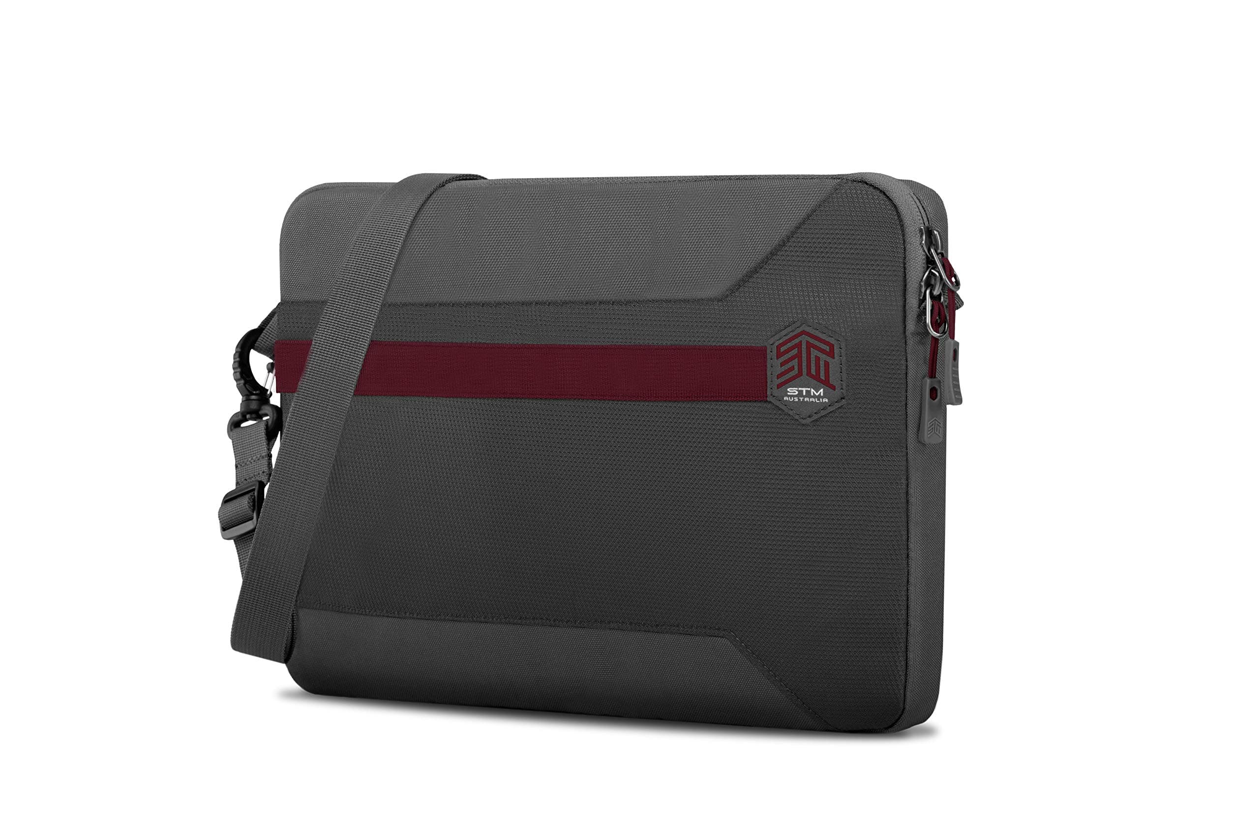 BLAZER Sleeve for up to 16-inch/15-inch Laptop - Adjustable Shoulder Strap, Zippered Design, Water Resistant Brief Case Apple MacBook Pro 16/15 and similar sized devices Black,Gray