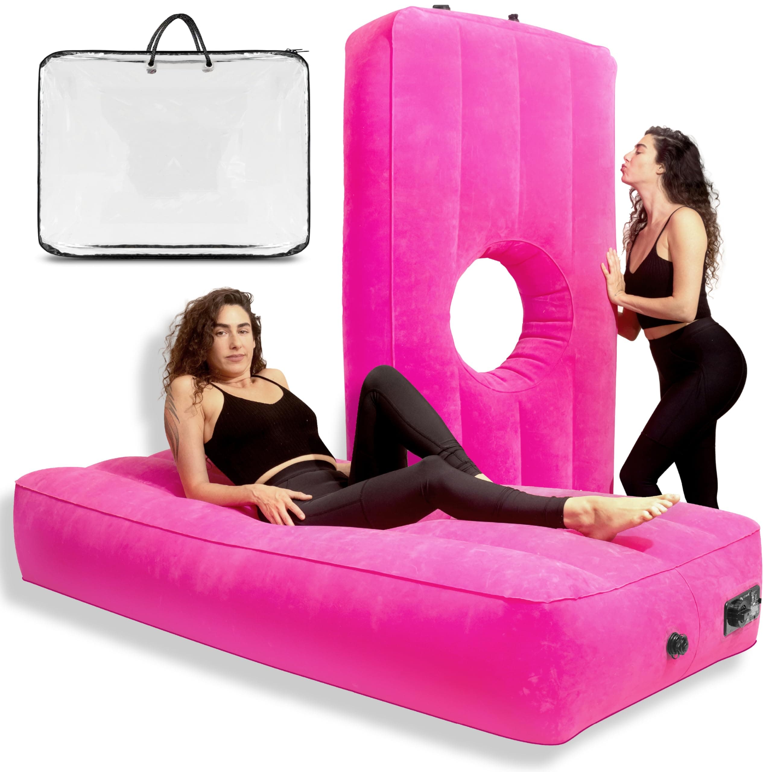 YESINDEED Upgraded BBL Bed with Hole, Inflatable Brazilian Butt Lift Mattress for Post Surgery Recovery - Waterproof Velvet Touch Top Comfortable & Supportive - Carrying Bag and with Built-in Pump