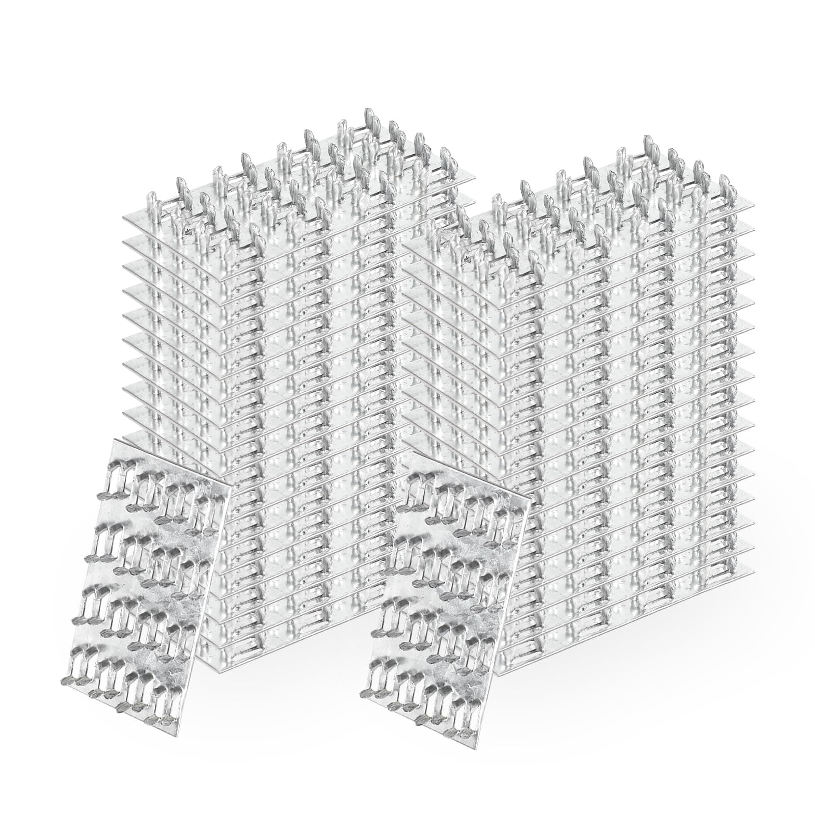 Truss Plates 2x4, 30 Pcs Pronged Truss Mending Plate with Staggered Nail Teeth, Steel Mounting Brackets for Roofing Wood Connector, 20 Ga Thickness