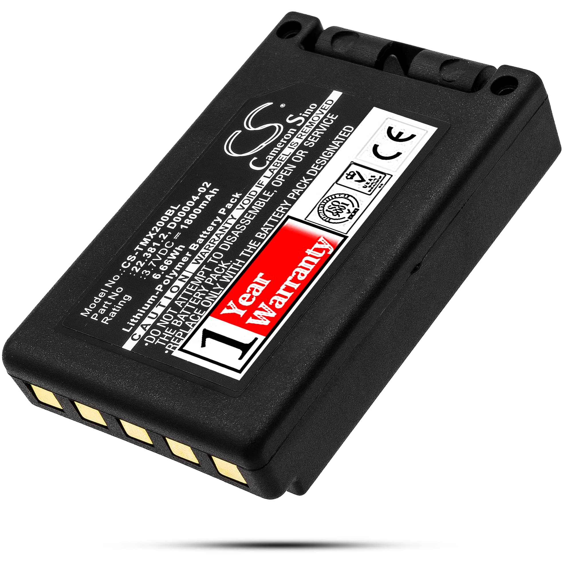 Estry 1800mAh Battery Replacement for Teleradio Transmitter Tele Radio TG-TXMN TG-TXMNL D00004-02 22.381.2 M245060 D4-02
