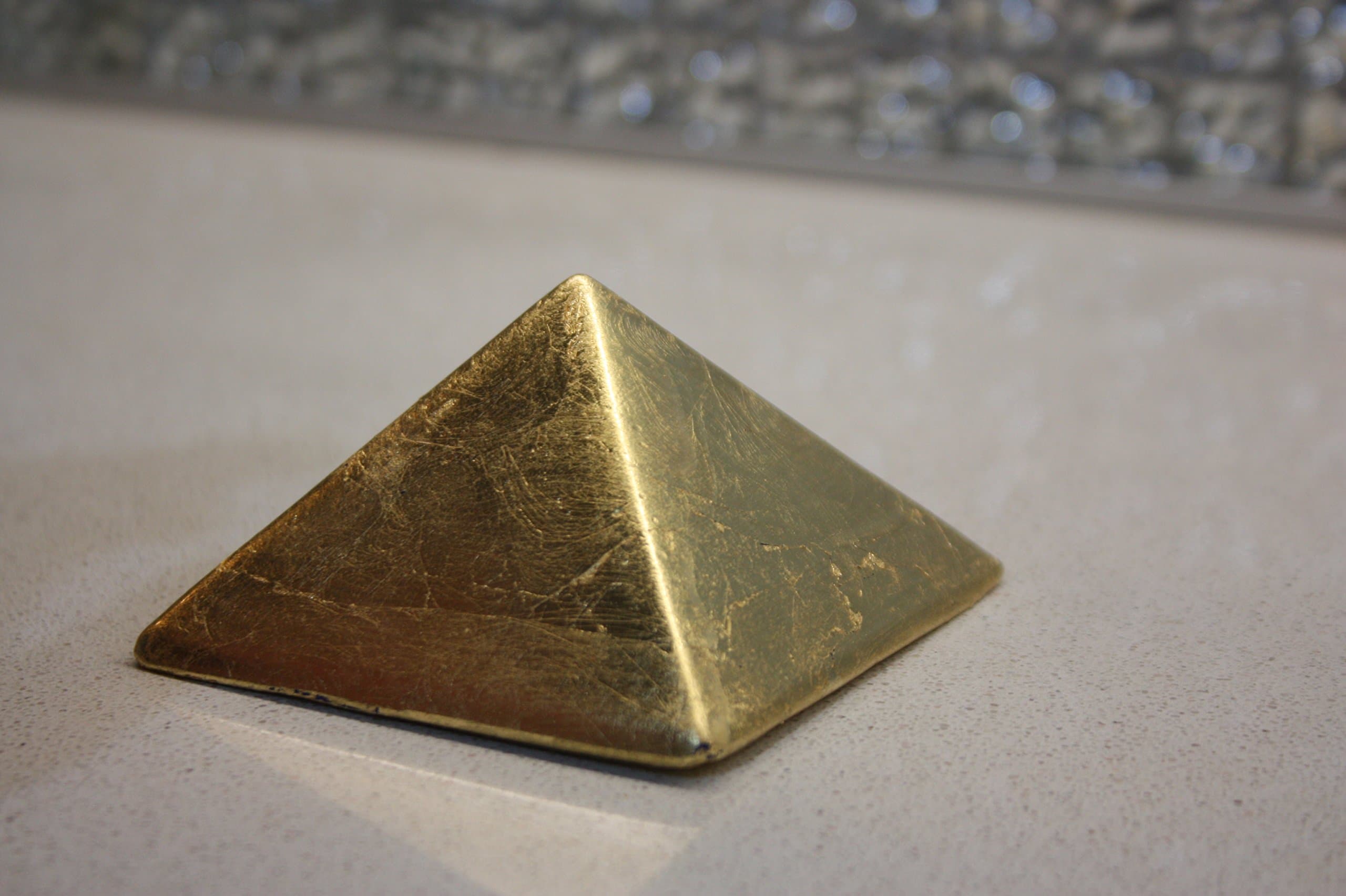Gold Zeolite Orgone Pyramid EMF protection from Radiation, Healing energy