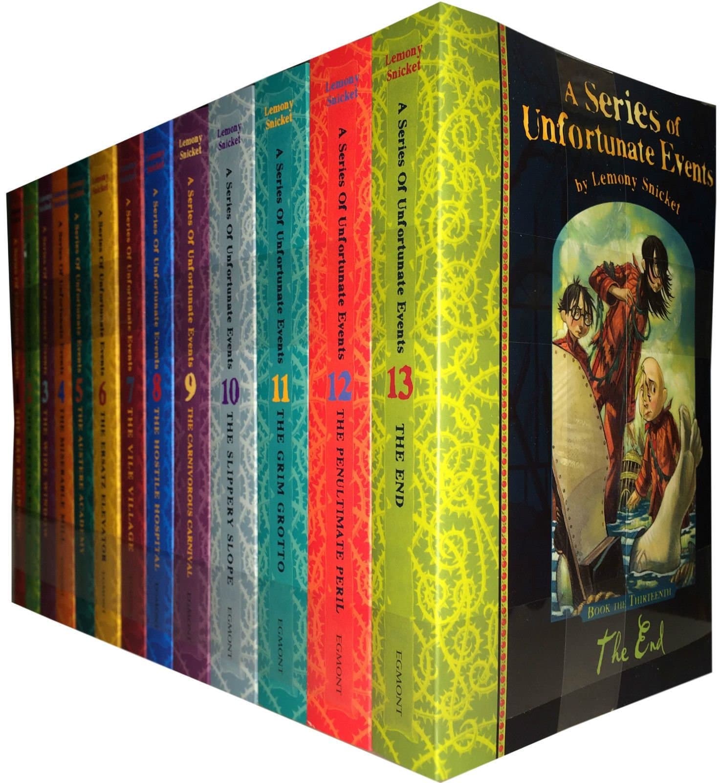 A Series of Unfortunate Events Lemony Snicket 13 Books Collection Pack Set (Includes the Bad Beginning the Reptile Room the Wide Window the Miserable Mill the Austere Academy the Grim Grotto the