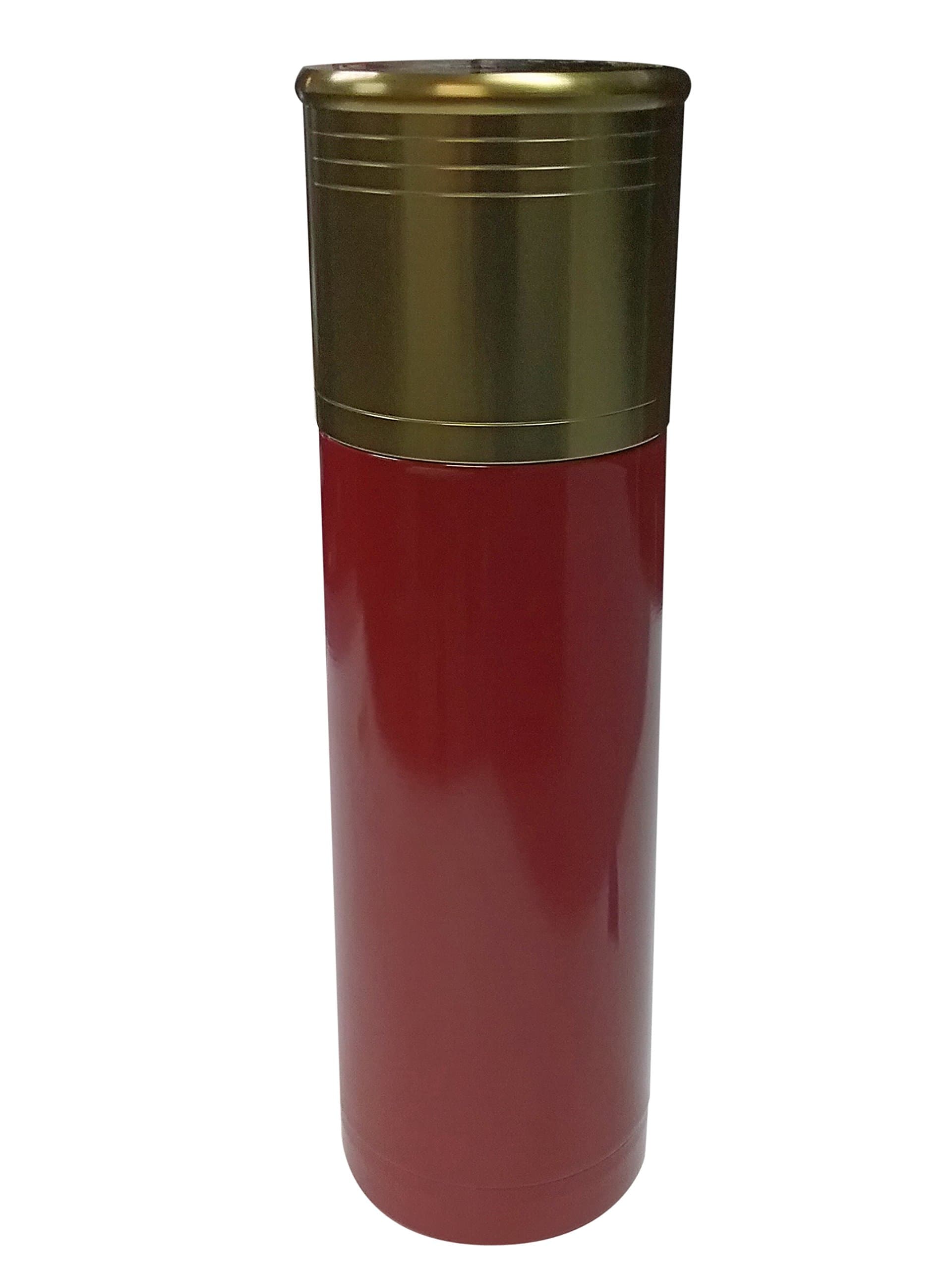 Aquatix Hunting thermos Red Bullet Bottle Double Wall Vacuum Insulated Thermal Shot Gun Shell 12 Ga stainless steel bottles 25 Ounce
