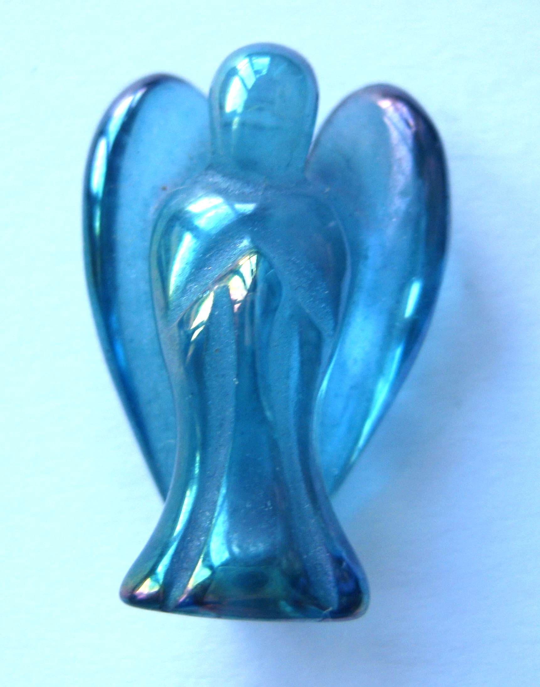 Guardian Angel Aura Quartz Aqua metallbedampft) 2.5 CM