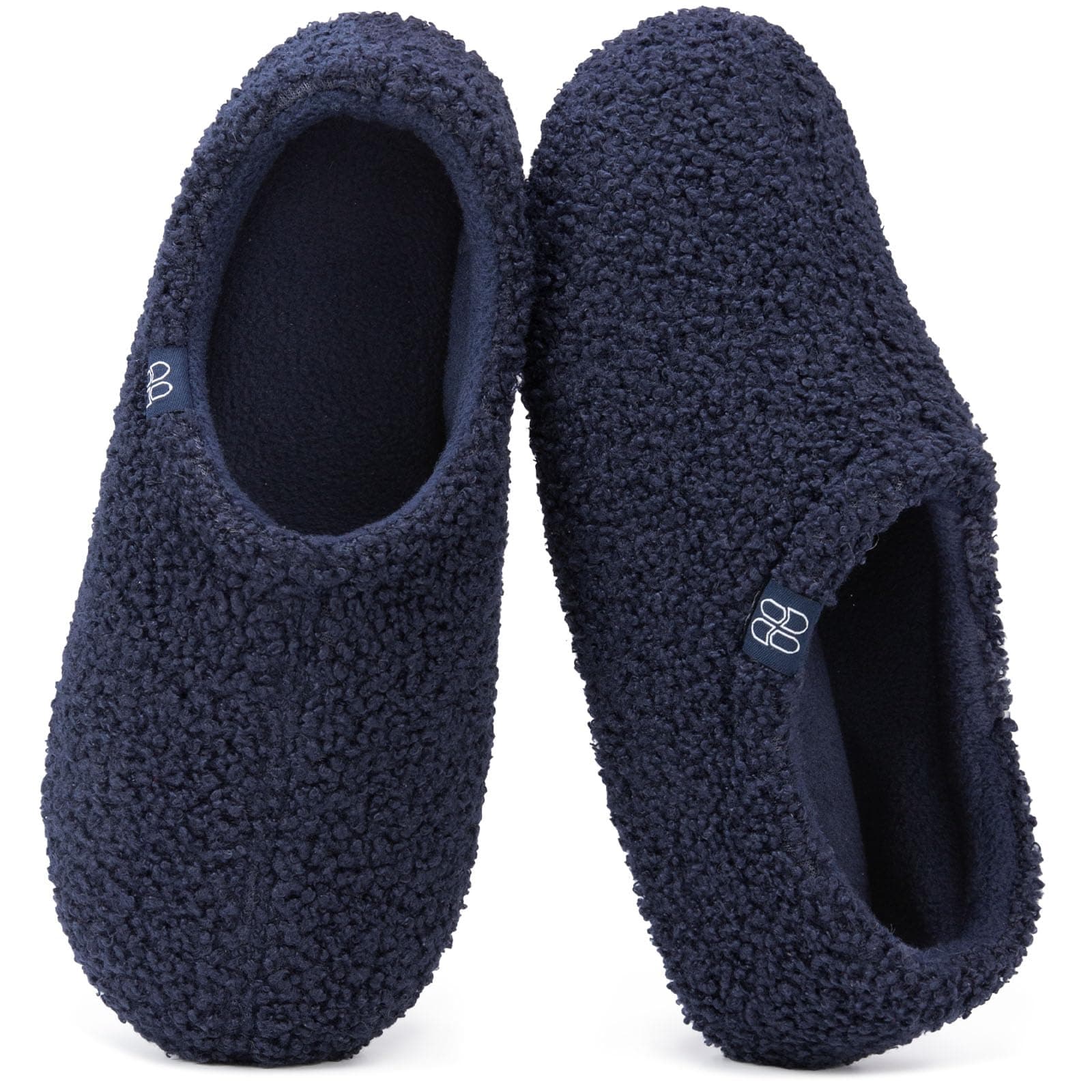 Women's Fuzzy Curly Fur Memory Foam Loafer Slippers with Polar Fleece Lining
