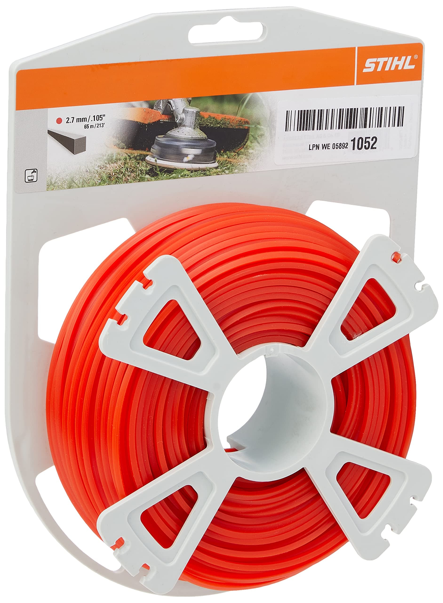 StihlSquare Diameter 2.7 mm x 65 m Mowing Line Orange